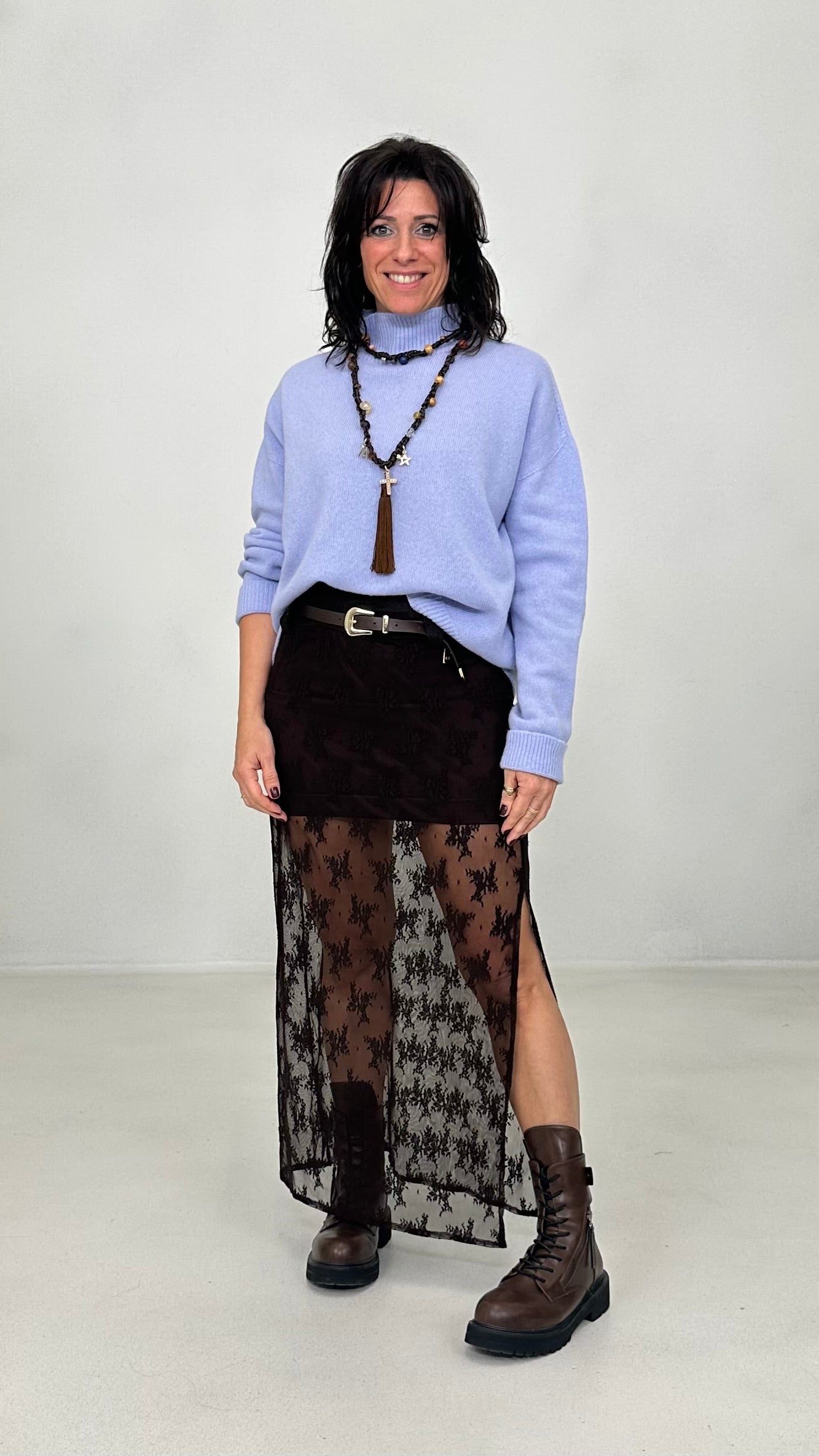 LUPETTO RETTANGOLARE IN LANA CARDATA