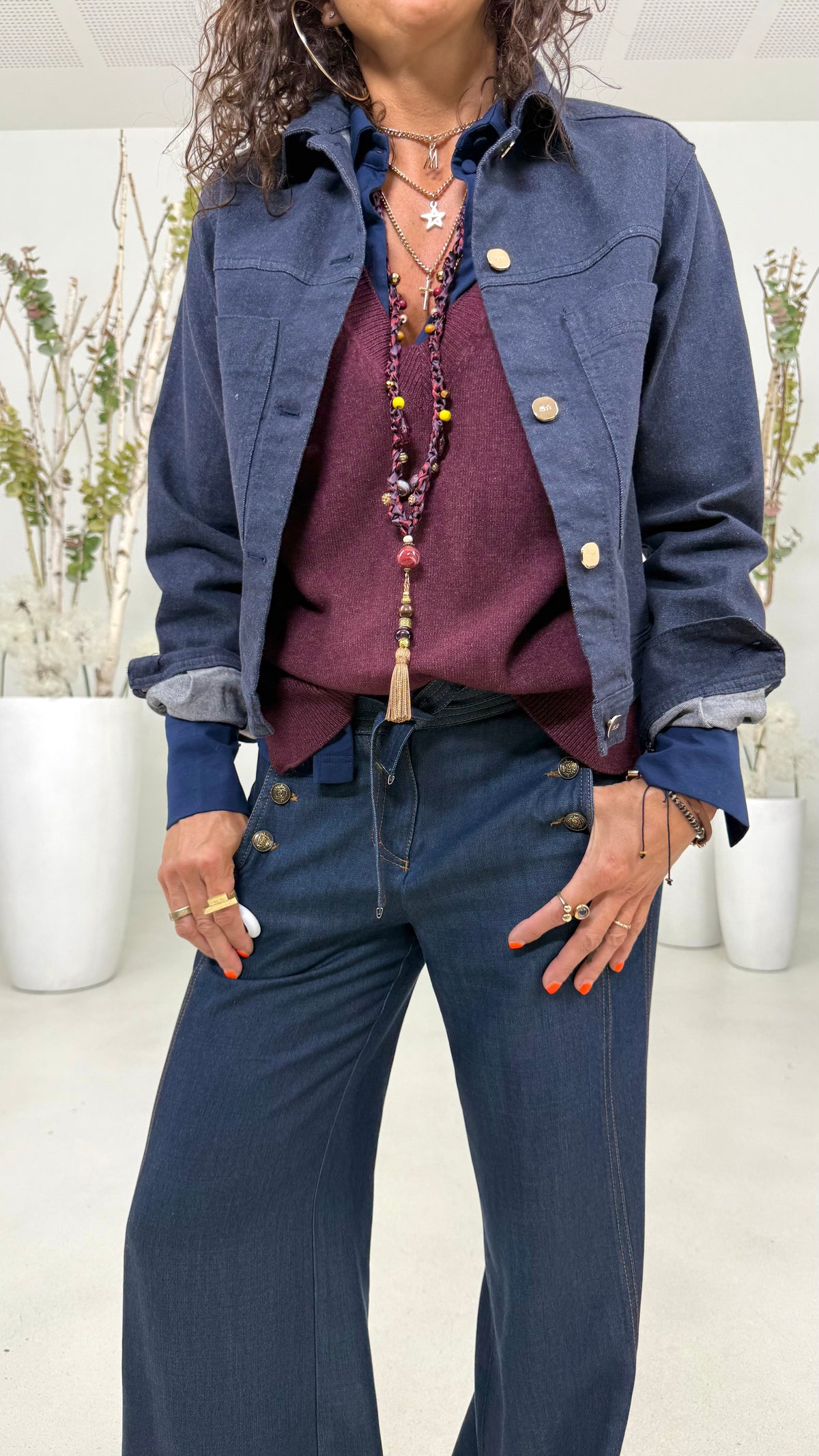GILET MAGLIA SCOLLO A V IN CALDA VISCOSA