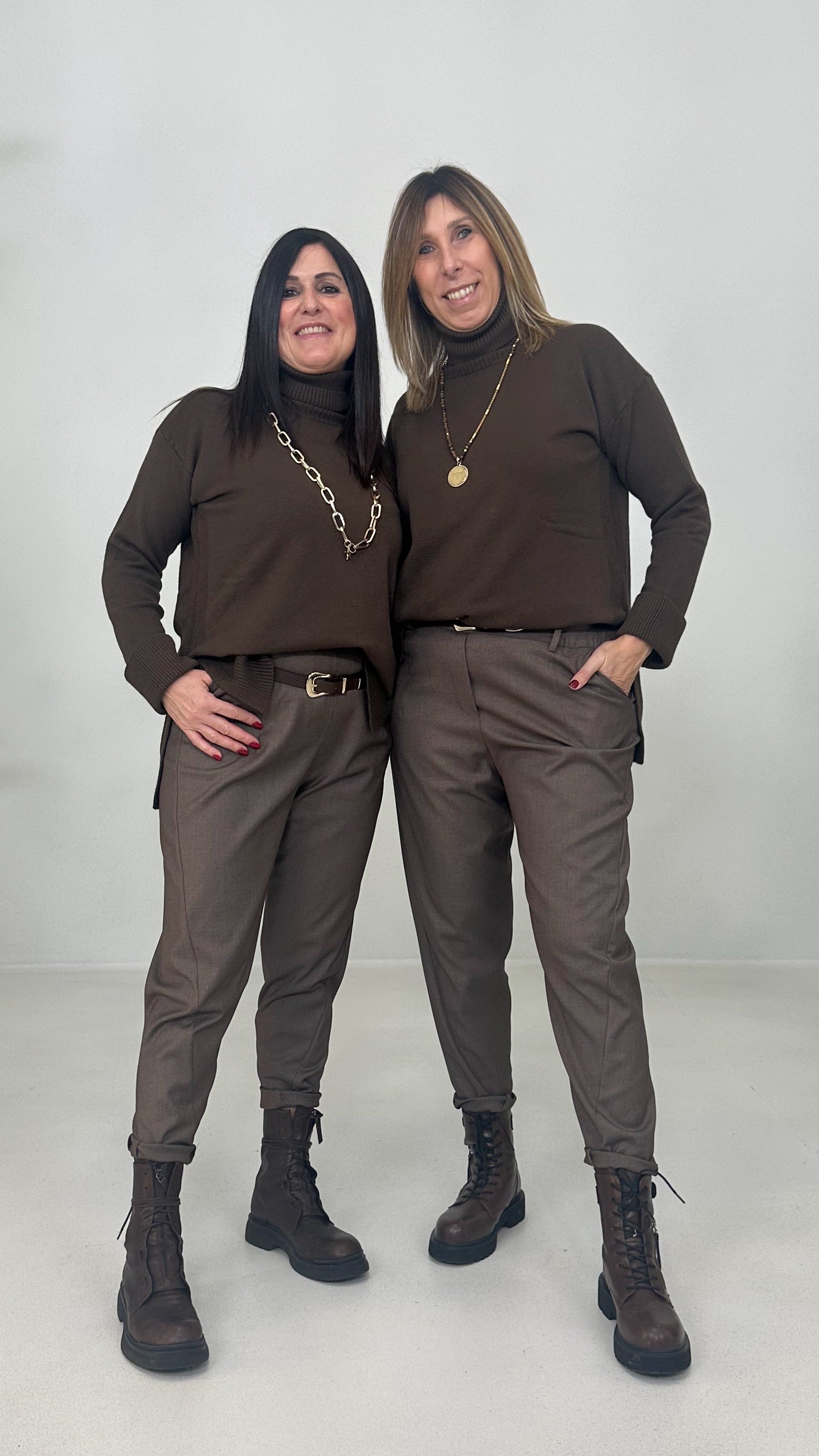 BAGGY CAVALLO BASSO IN FLANELLA PETTINATA