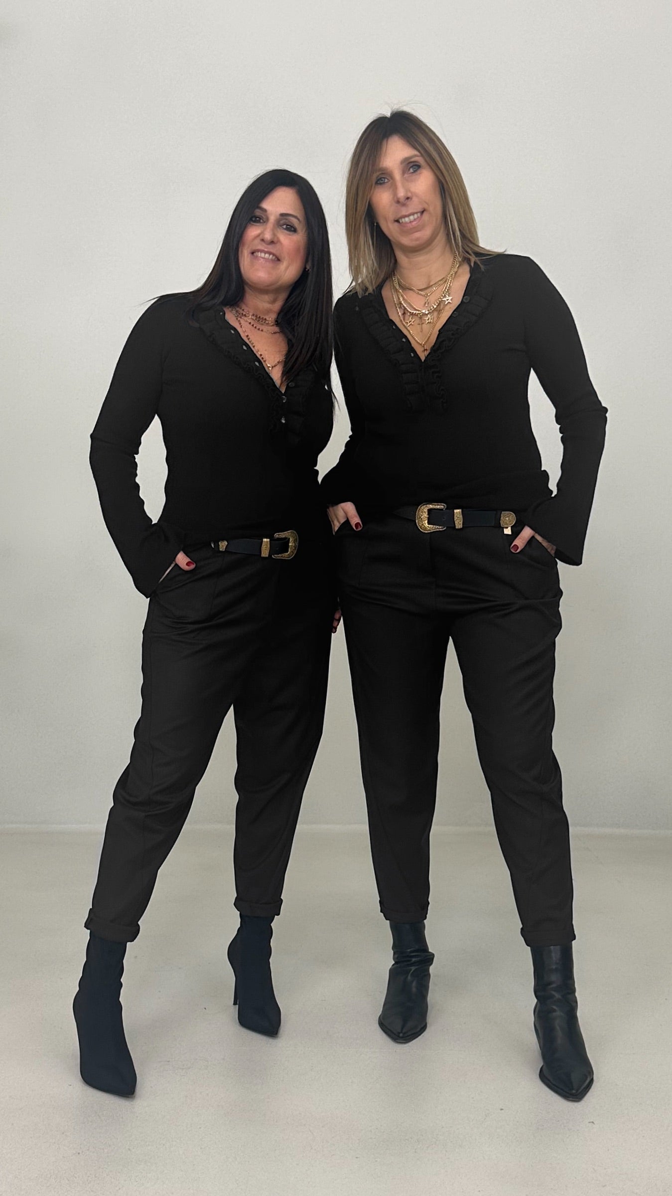 BAGGY CAVALLO BASSO IN FLANELLA PETTINATA