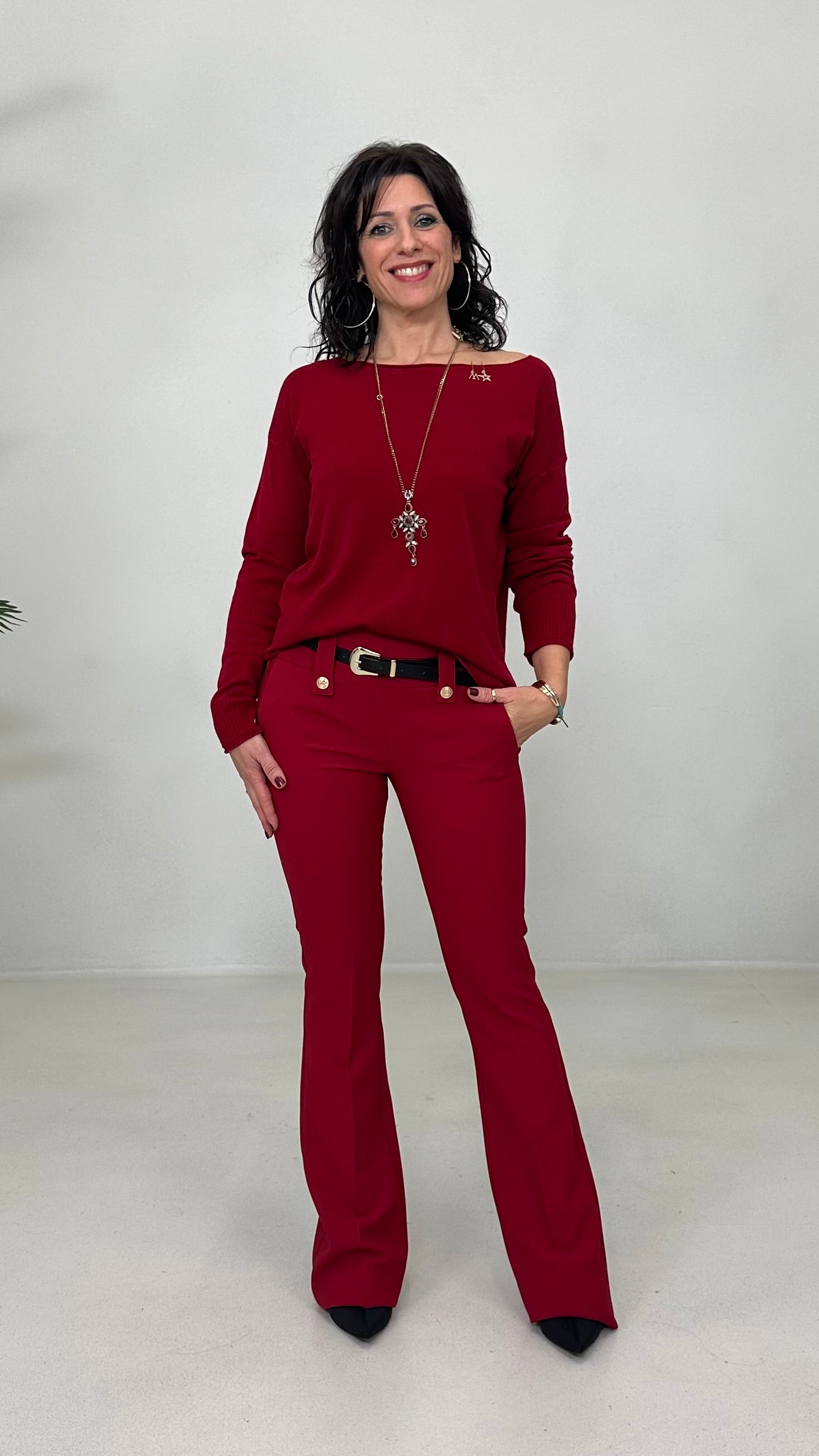 PANTALONE A ZAMPETTA IN CADY TECNICO