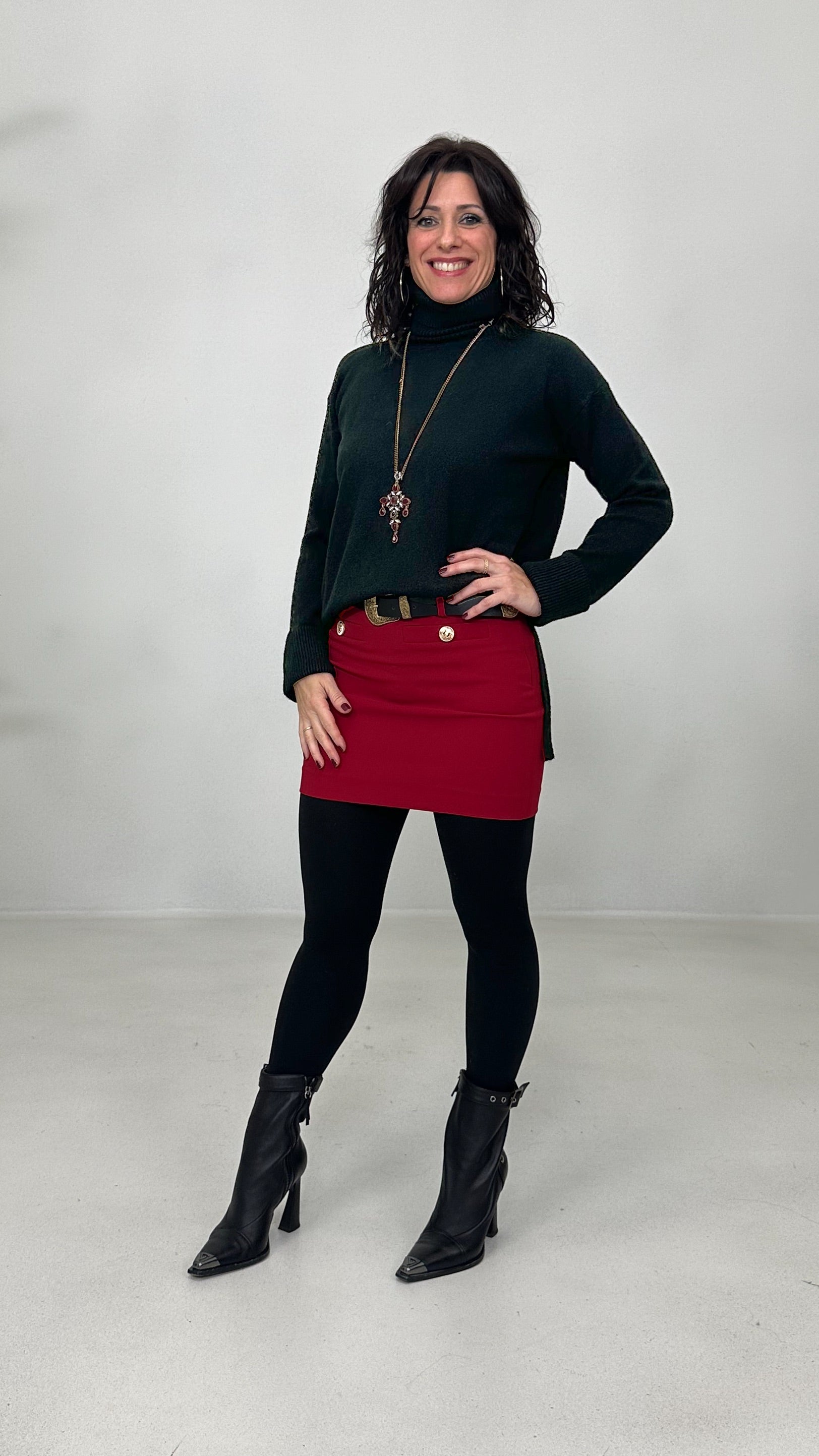 MINIGONNA IN CADY TECNICO