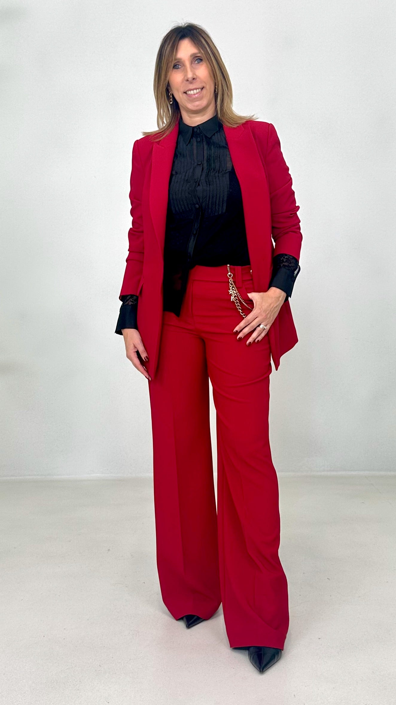 CAMICIA IN PIZZO CON PETTORINA IN MUSSOLA