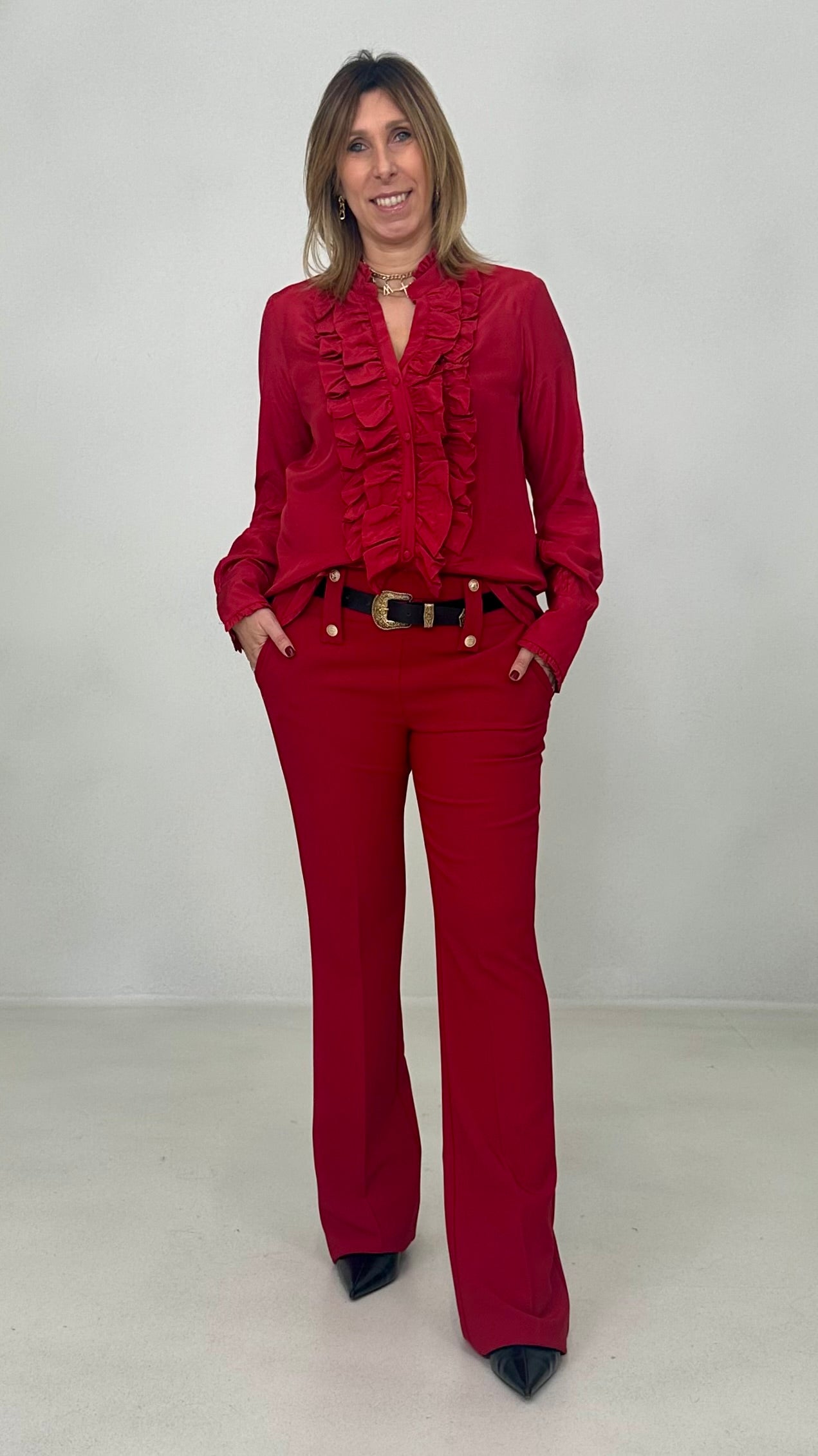 PANTALONE A ZAMPETTA IN CADY TECNICO