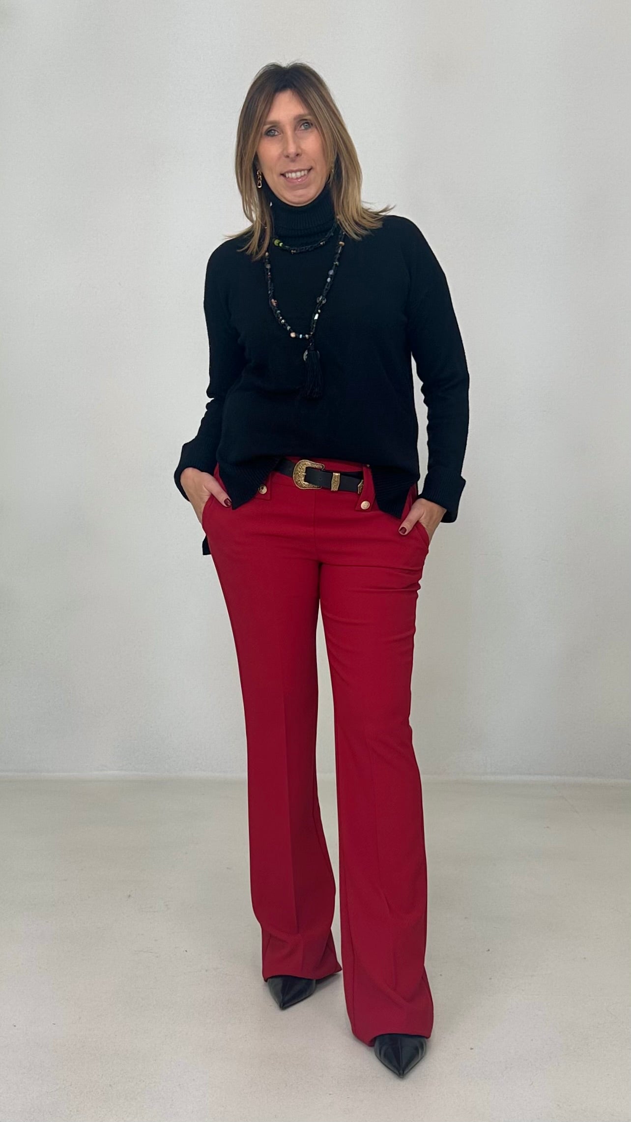 PANTALONE A ZAMPETTA IN CADY TECNICO