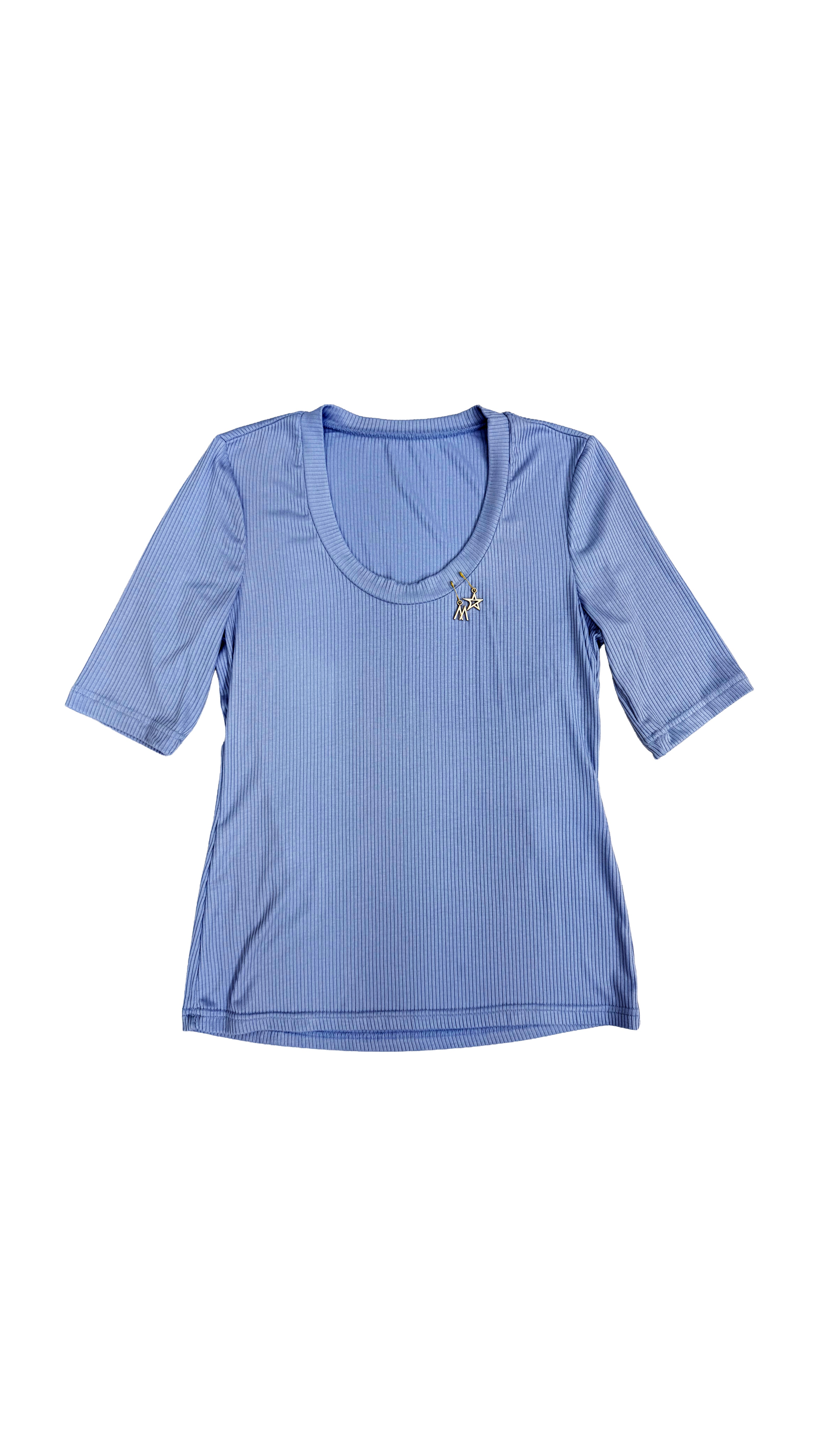 FURBA A COSTINE VISCOSA ELASTICA CON SCOLLO TONDO E MANICA AL GOMITO