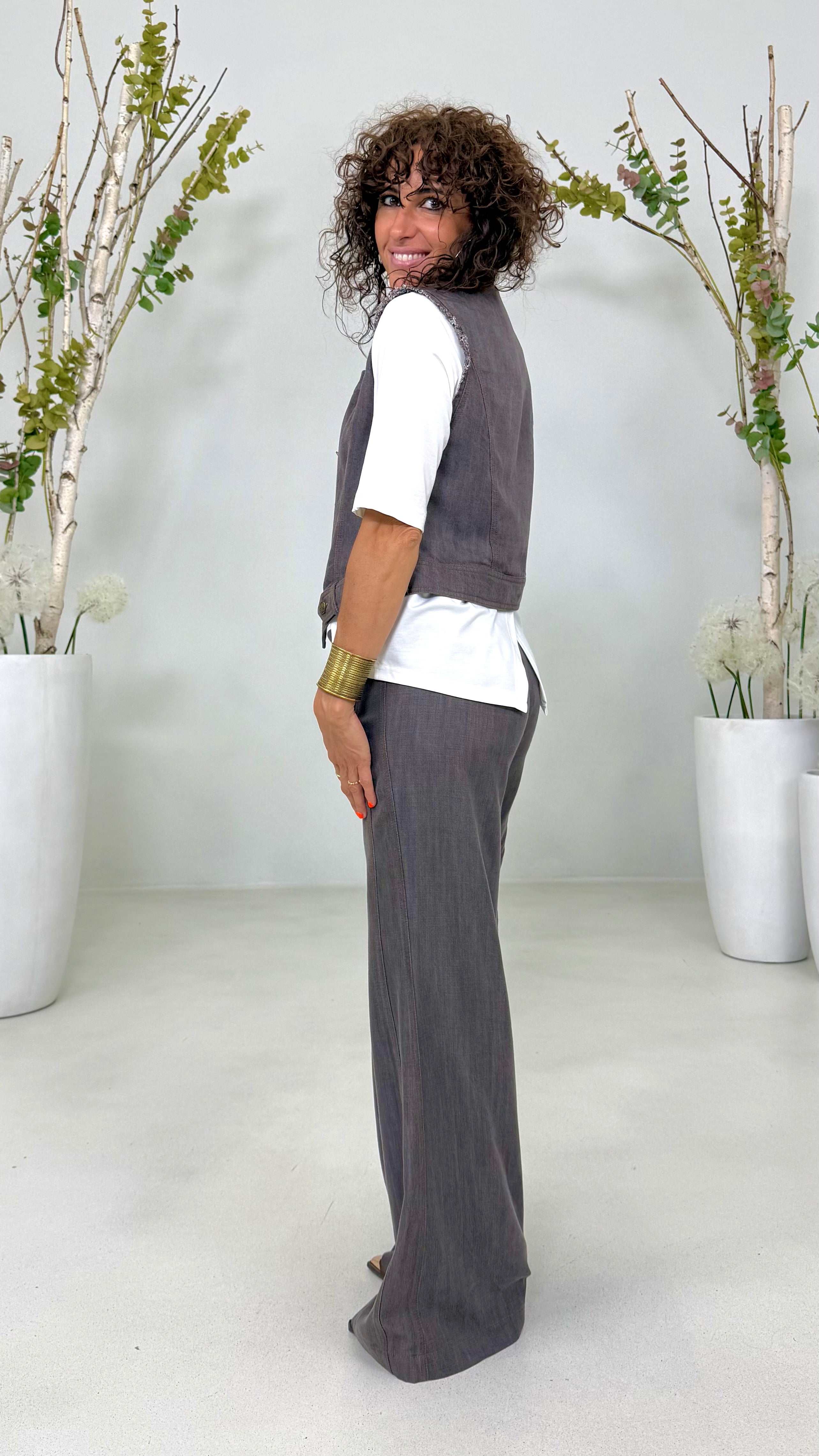 GILET JEANS IN LYOCELL