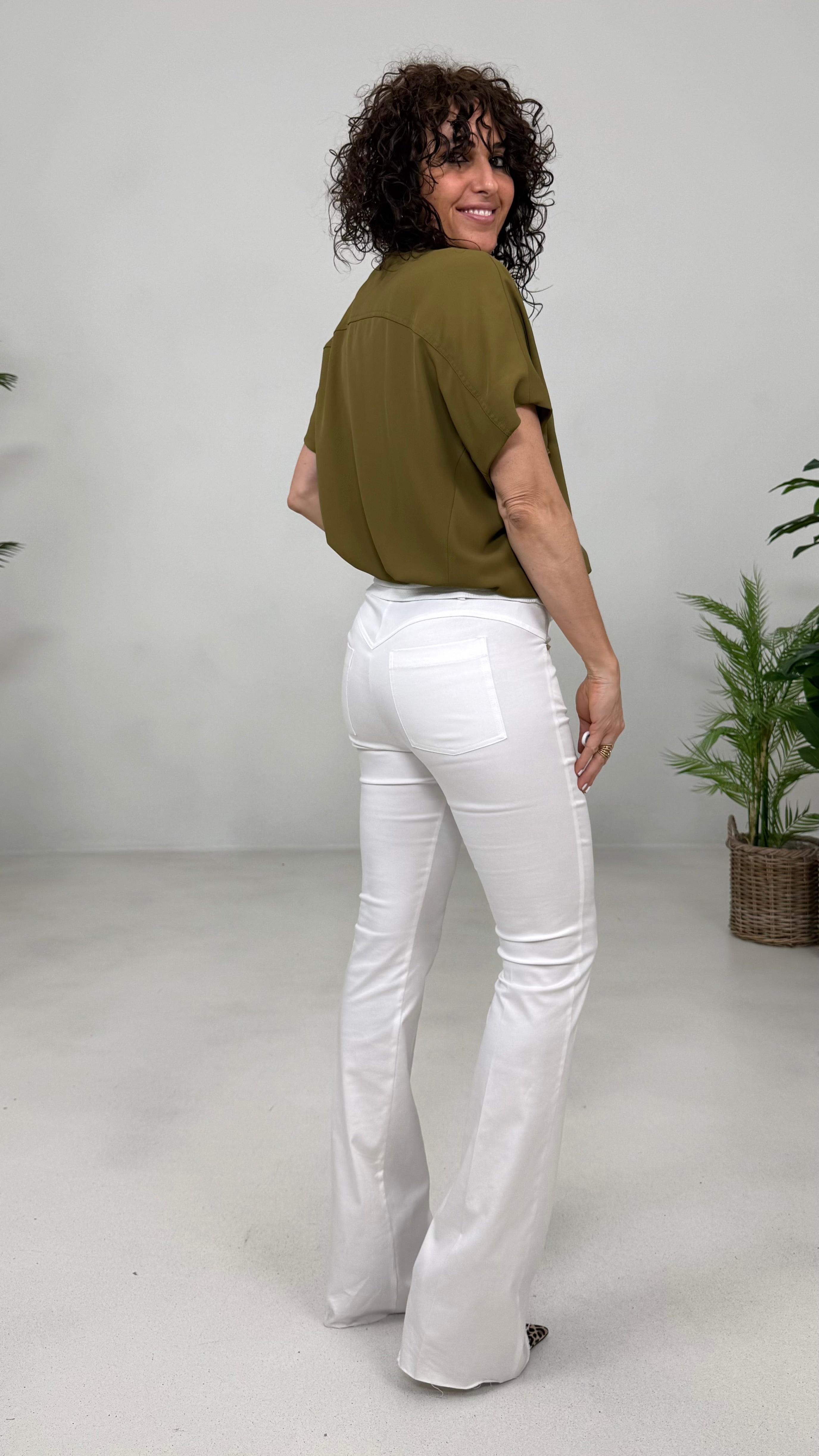 GIACCHINA MANICA CORTA IN CADY FLUIDO