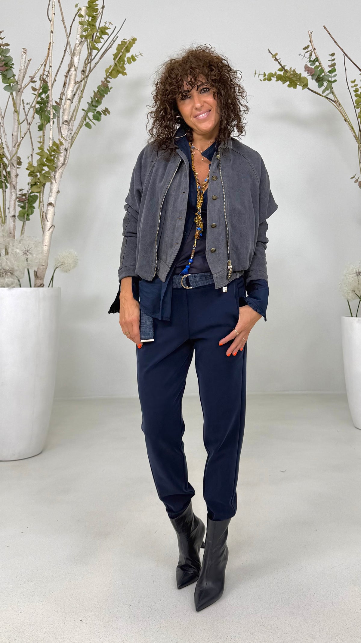 BOMBER IN JEANS LYOCELL