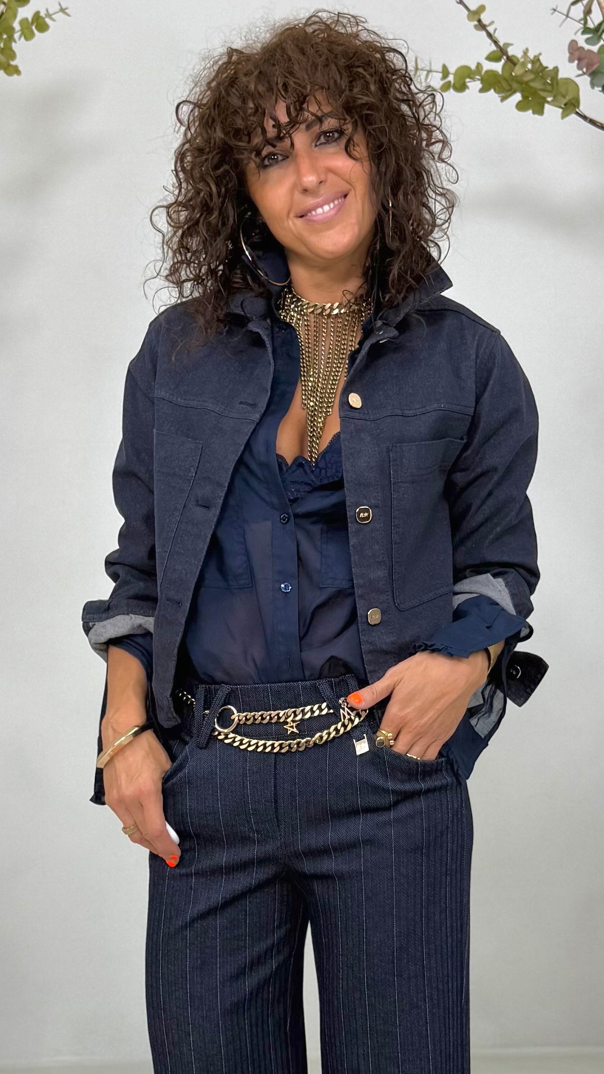 GIUBBETTO JEANS IN DENIM ELASTICIZZATO