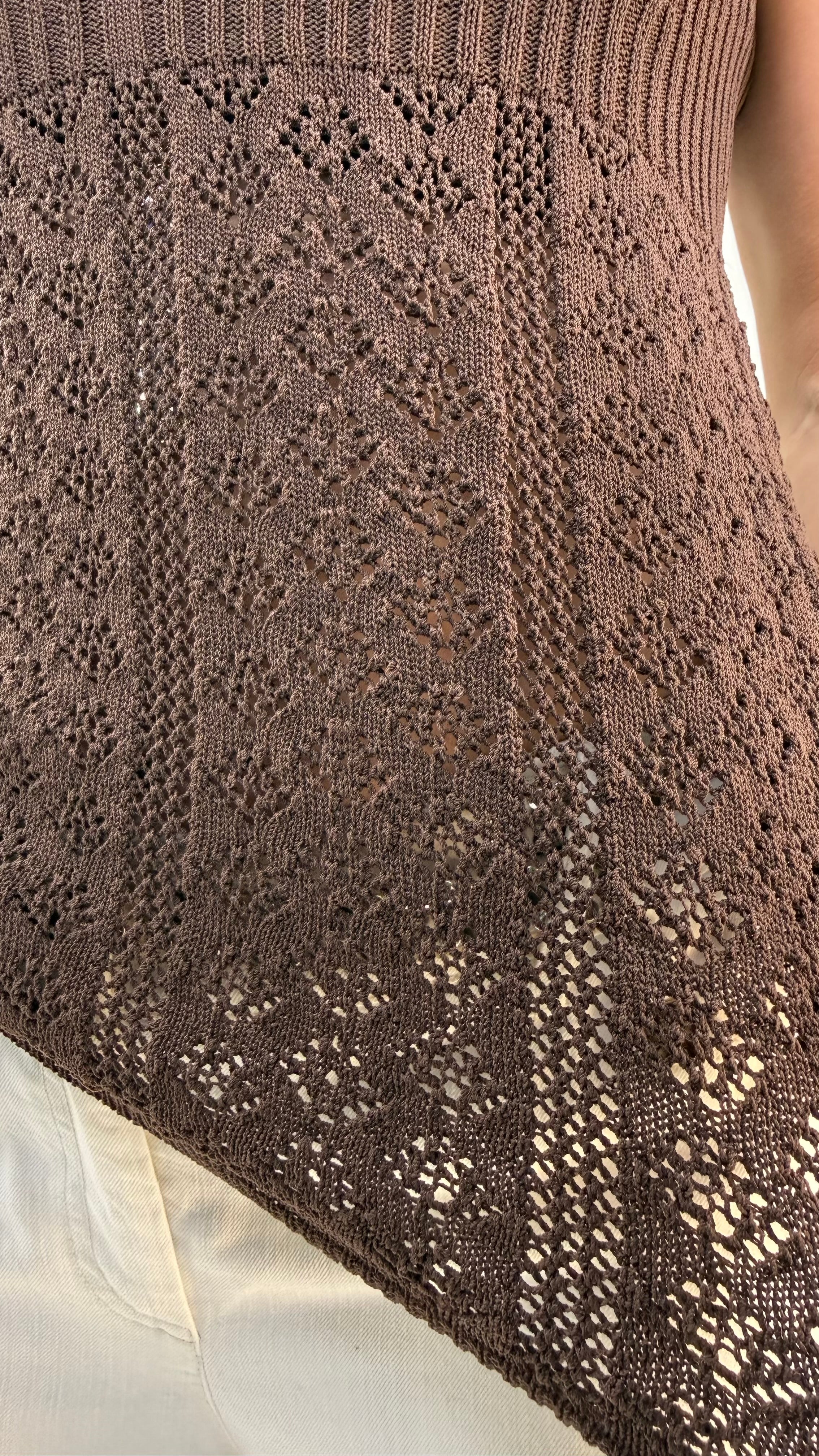 TOP IN VISCOSA ELASTICA TRAFORATO