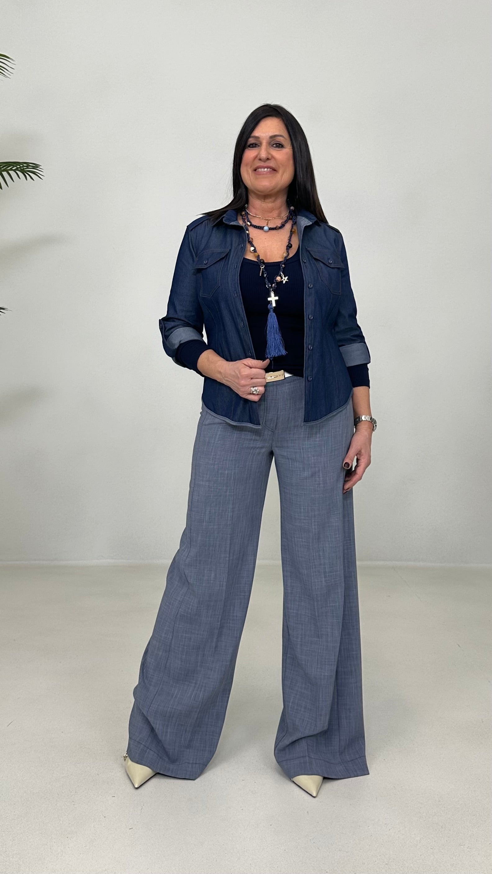 FURBA A COSTINE VISCOSA ELASTICA MANICA LUNGA