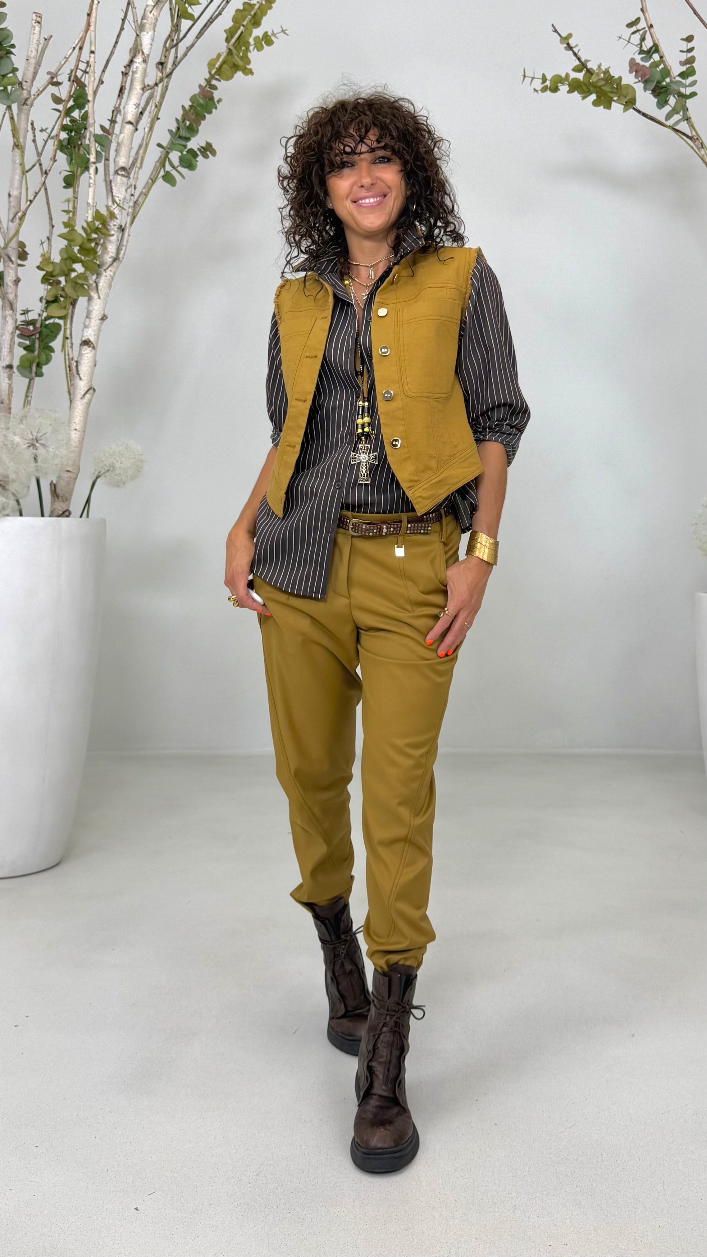 CAMICIA RIGA IN VISCOSA NYLON