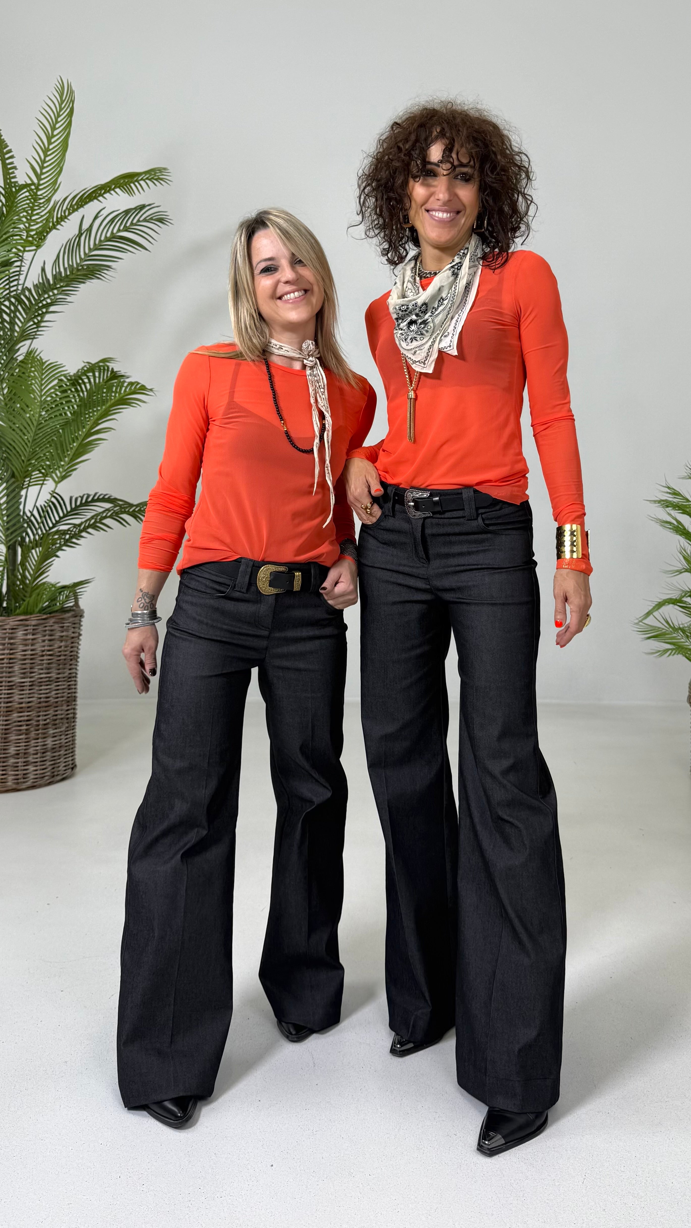 PALAZZO IN HEAVY JEANS SUPER STRETCH