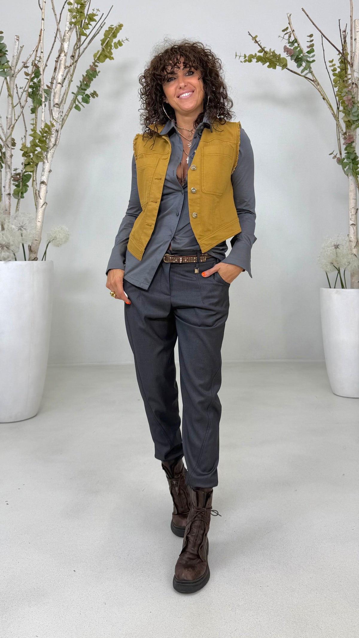CAMICIA IN JERSEY DI COTONE MODAL
