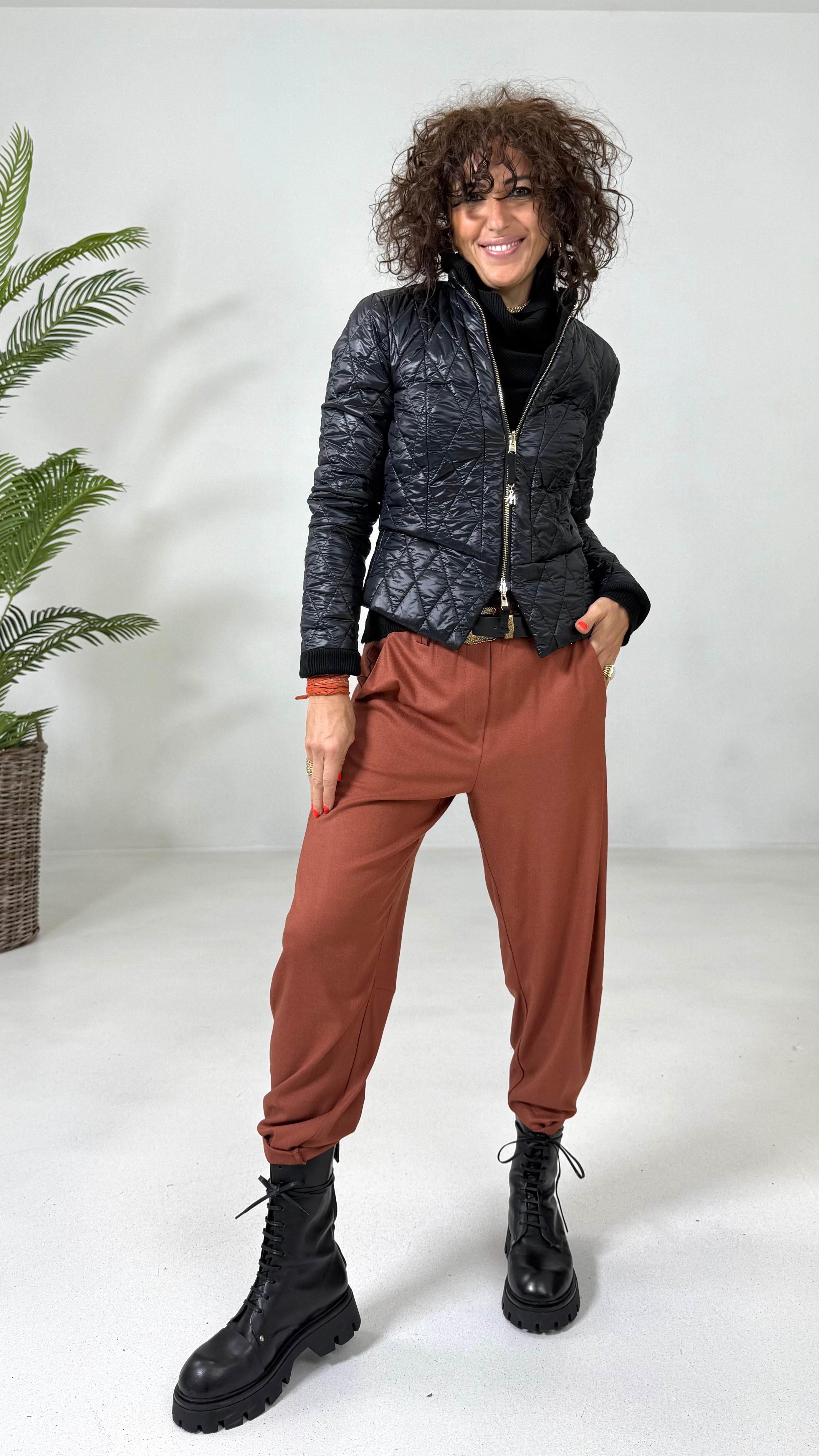 GIACCHINO DOUBLE FACE TRAPUNTATO CON ZIP