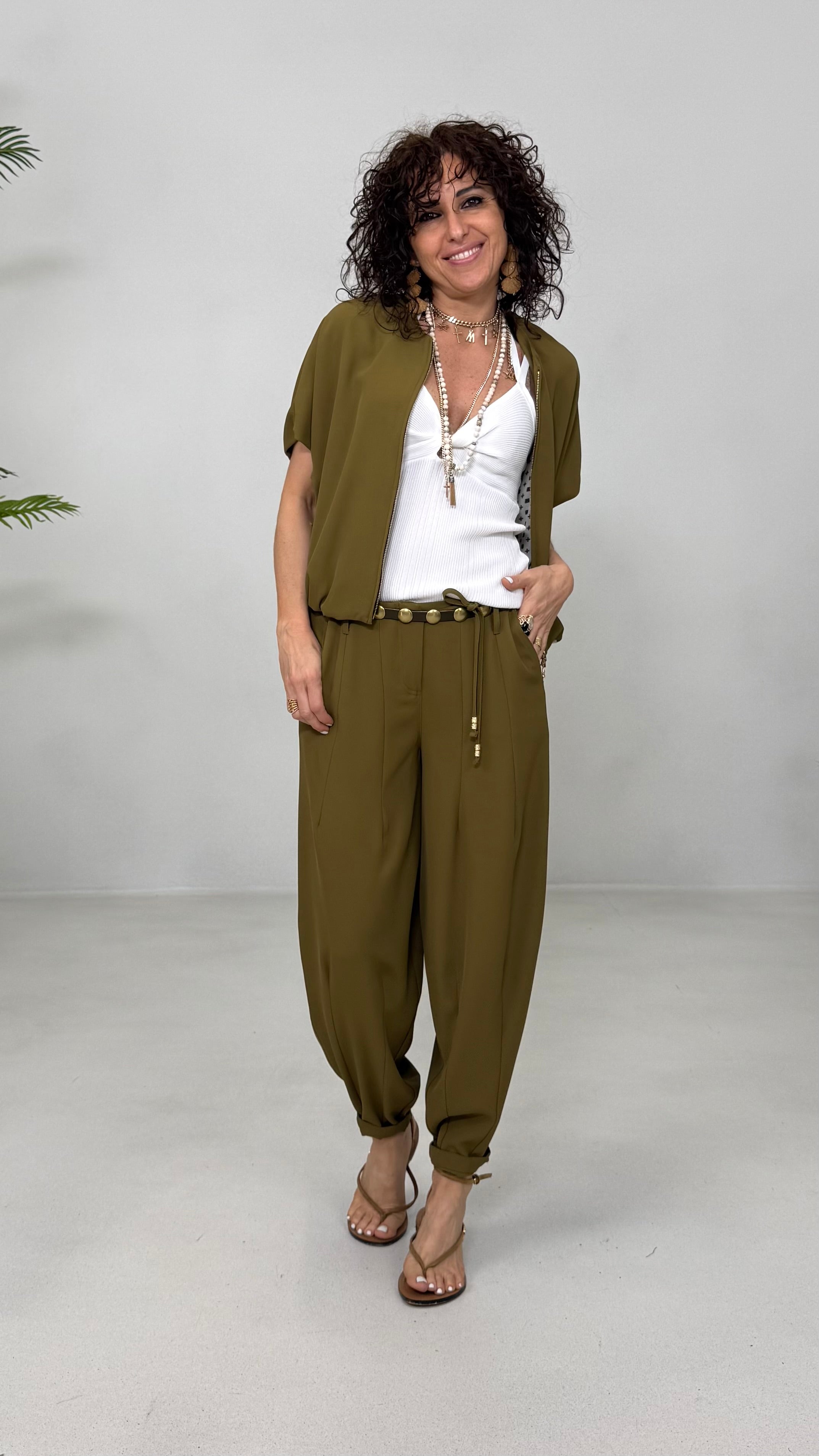 TOP COPPE CON NODO IN FILATO VISCOSA ELASTICA