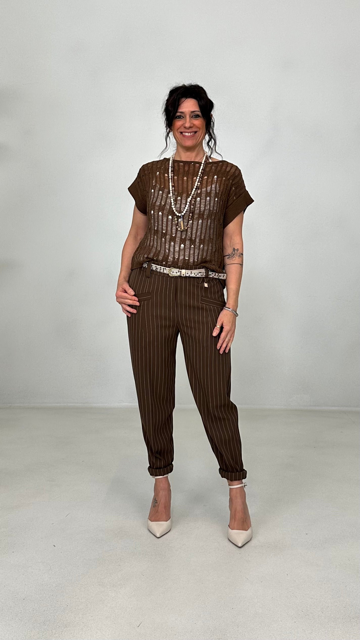 BAGGY IN CADY FLUIDO GESSATO