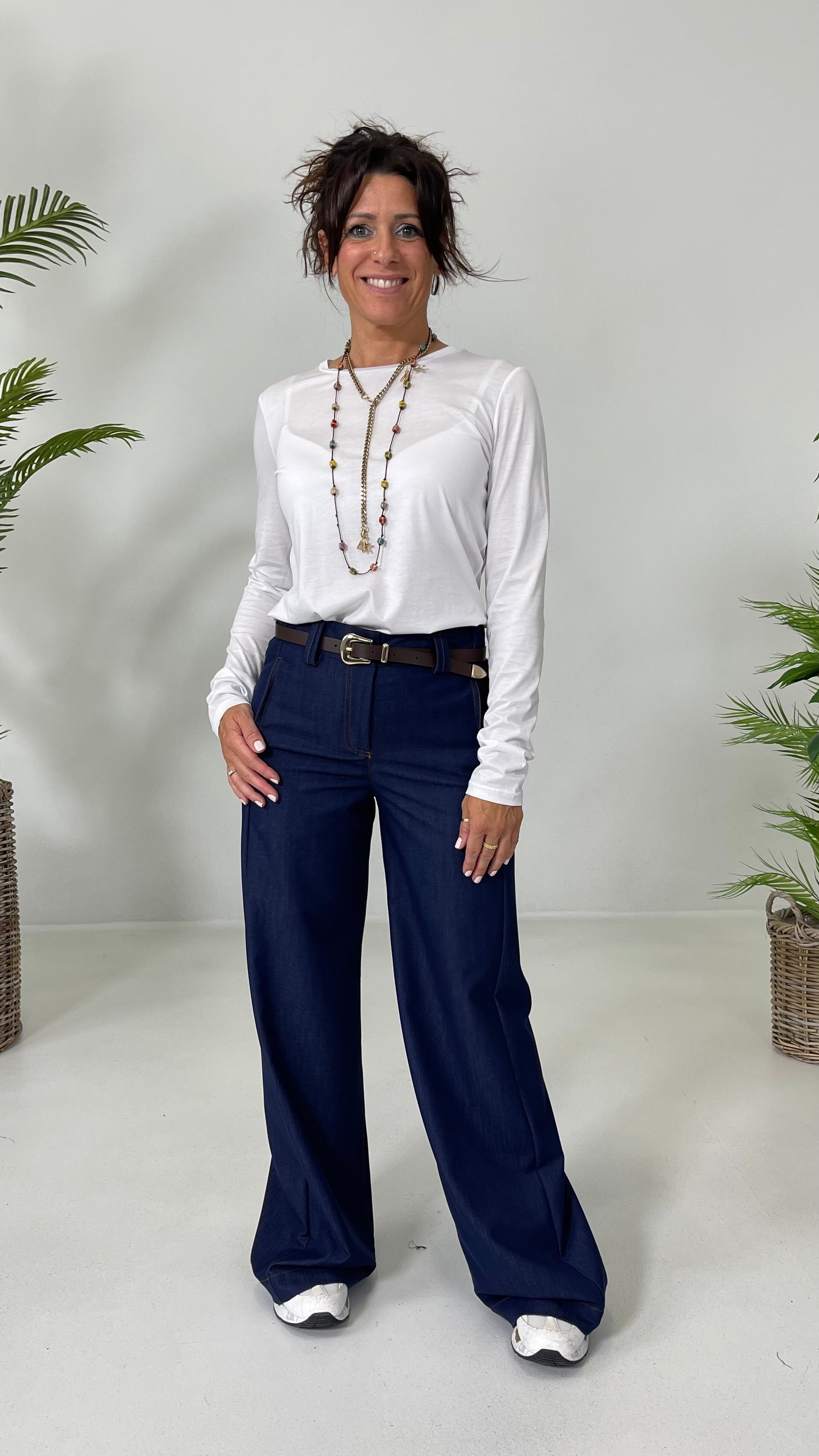 PALAZZO IN JEANS SLEGATO