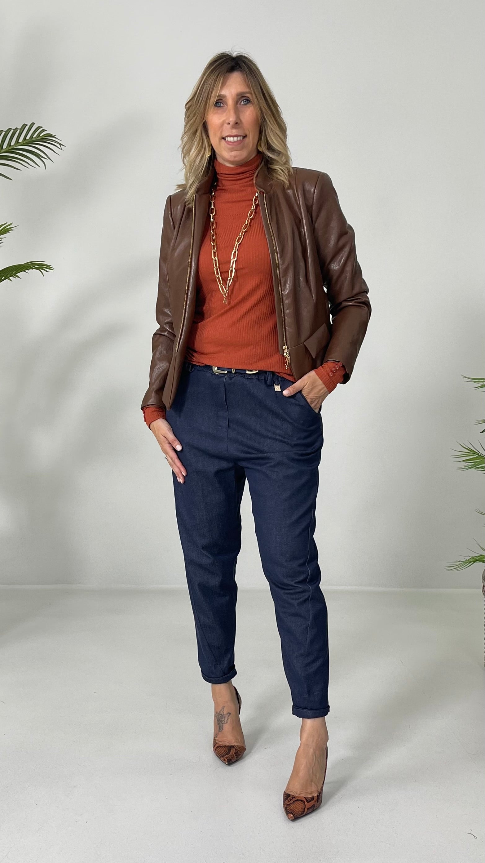 LUPETTO IN JERSEY A COSTINE MISTO CASHMERE