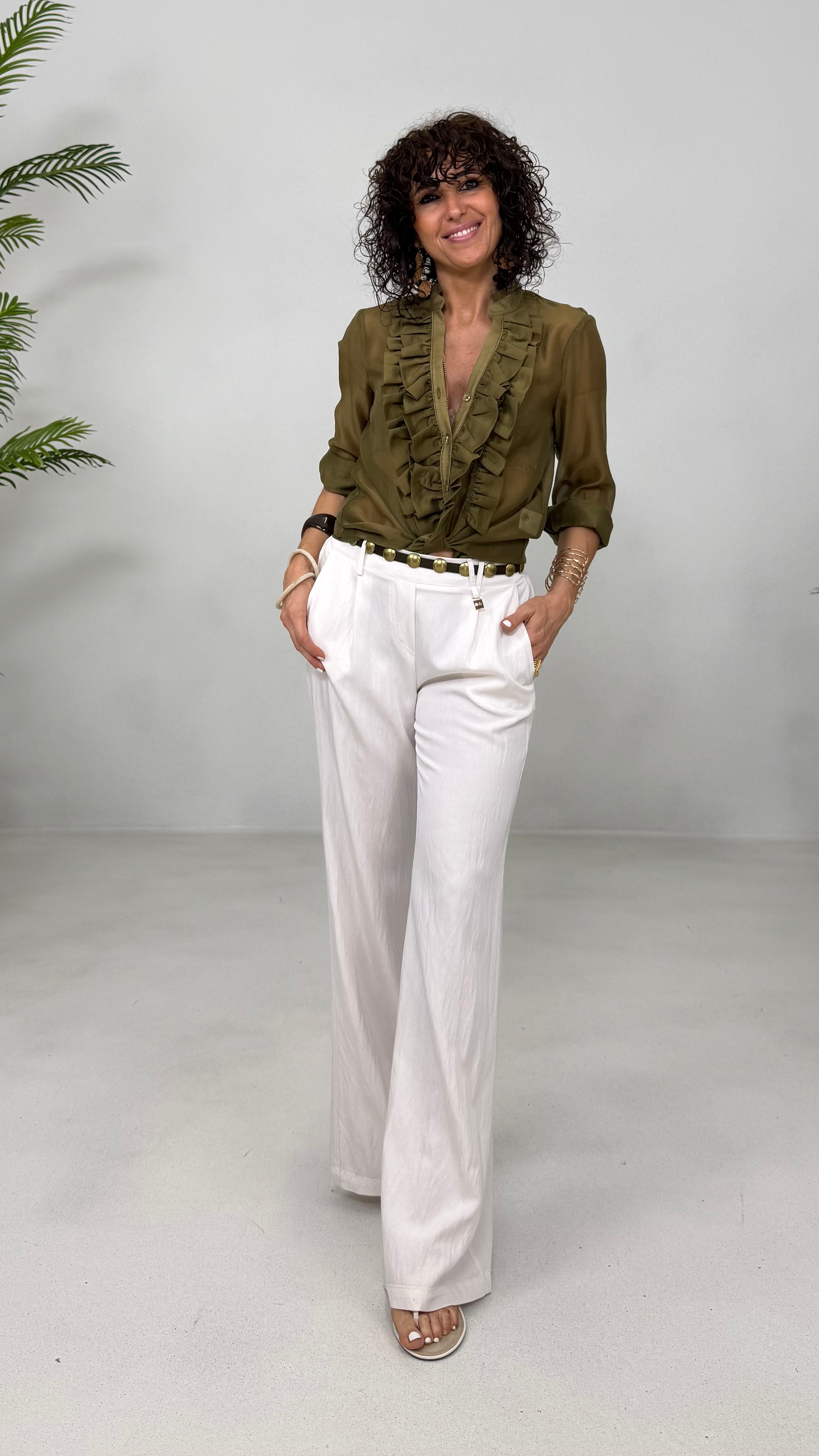 CAMICIA DOPPIA ROUCHES IN VOILE
