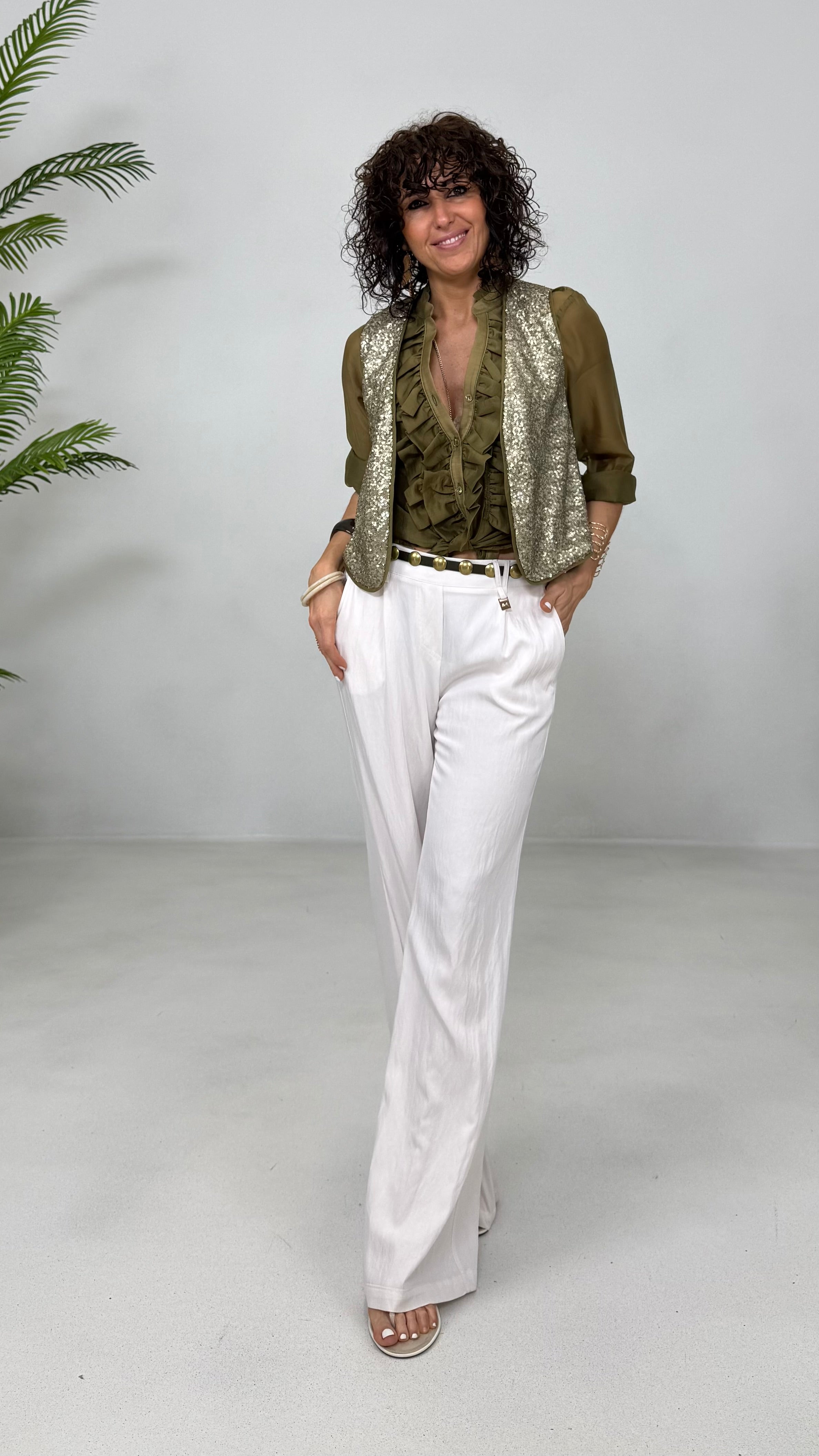 CAMICIA DOPPIA ROUCHES IN VOILE