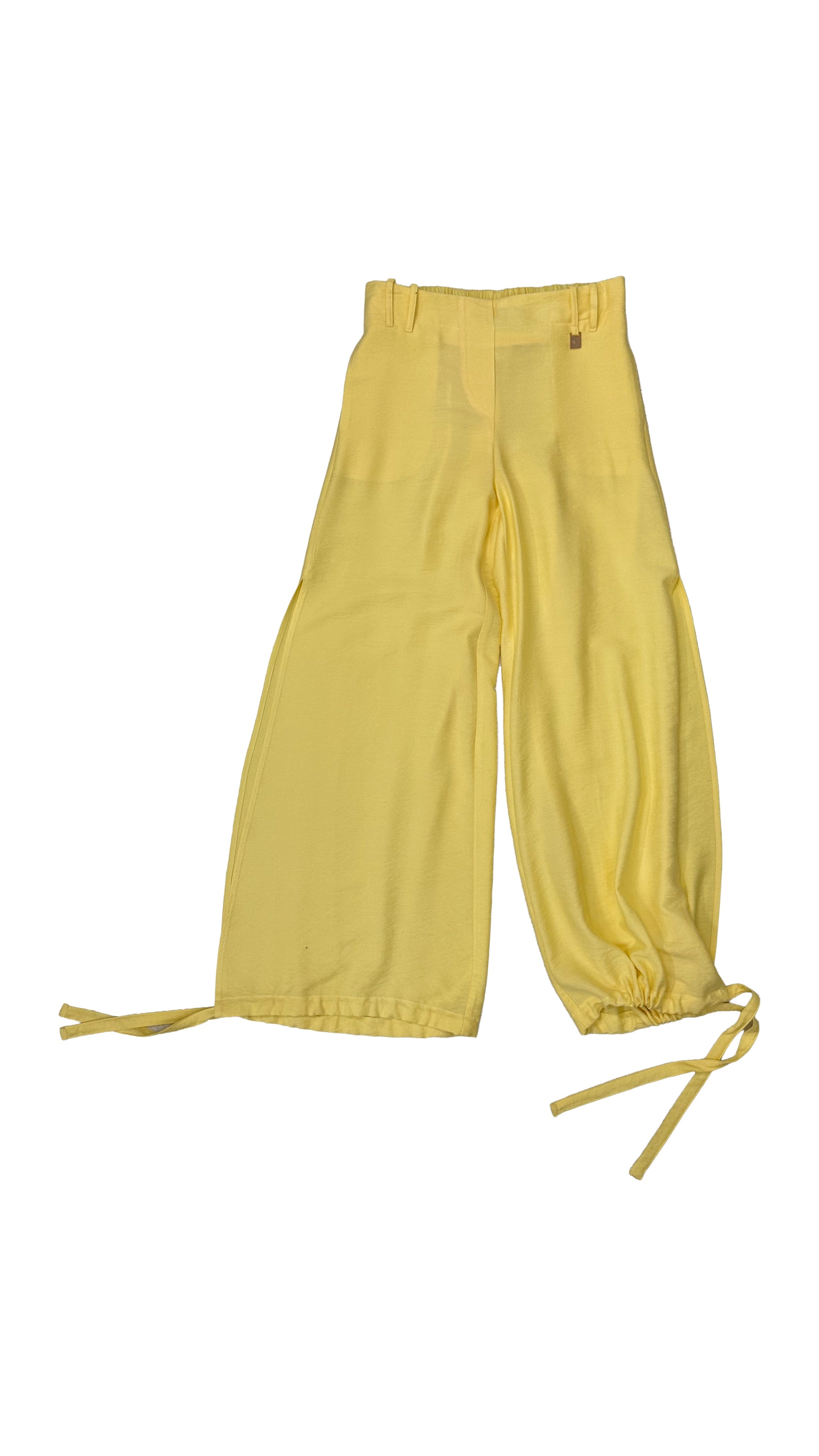 PANTALONE ODALISCA CON SPACCHI IN VISCOSA CRASH