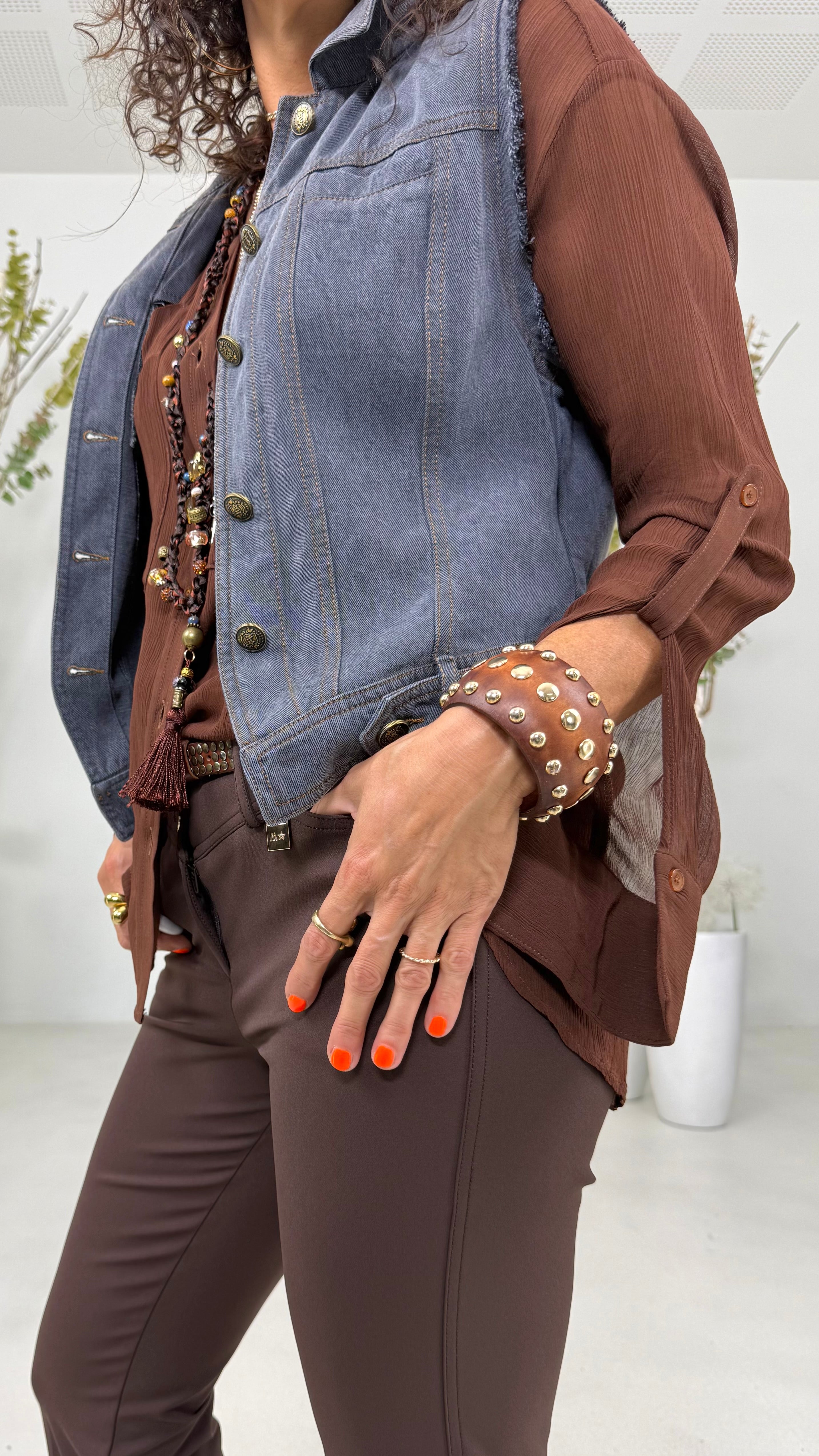GILET JEANS IN LYOCELL
