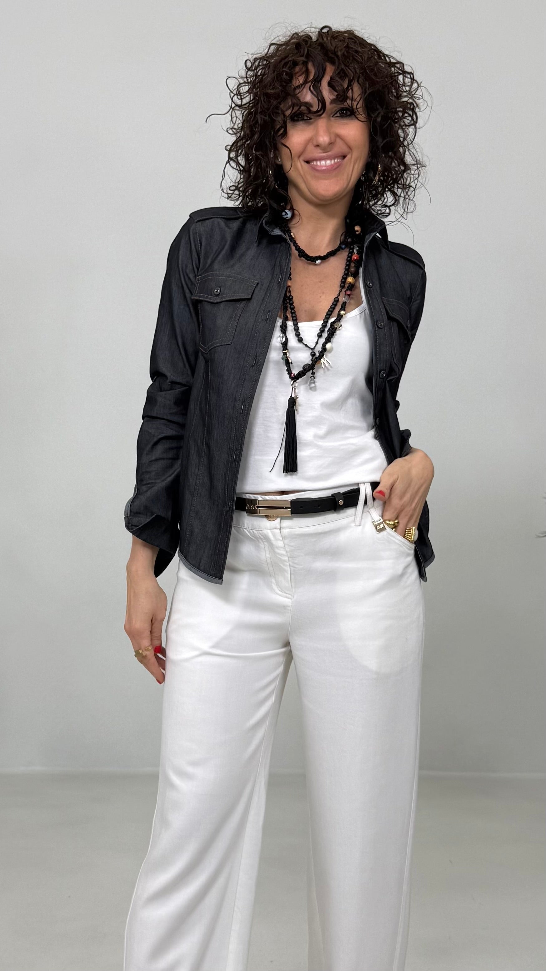 CINTURA CON FIBBIA RETTANGOLARE SPECCHIATA