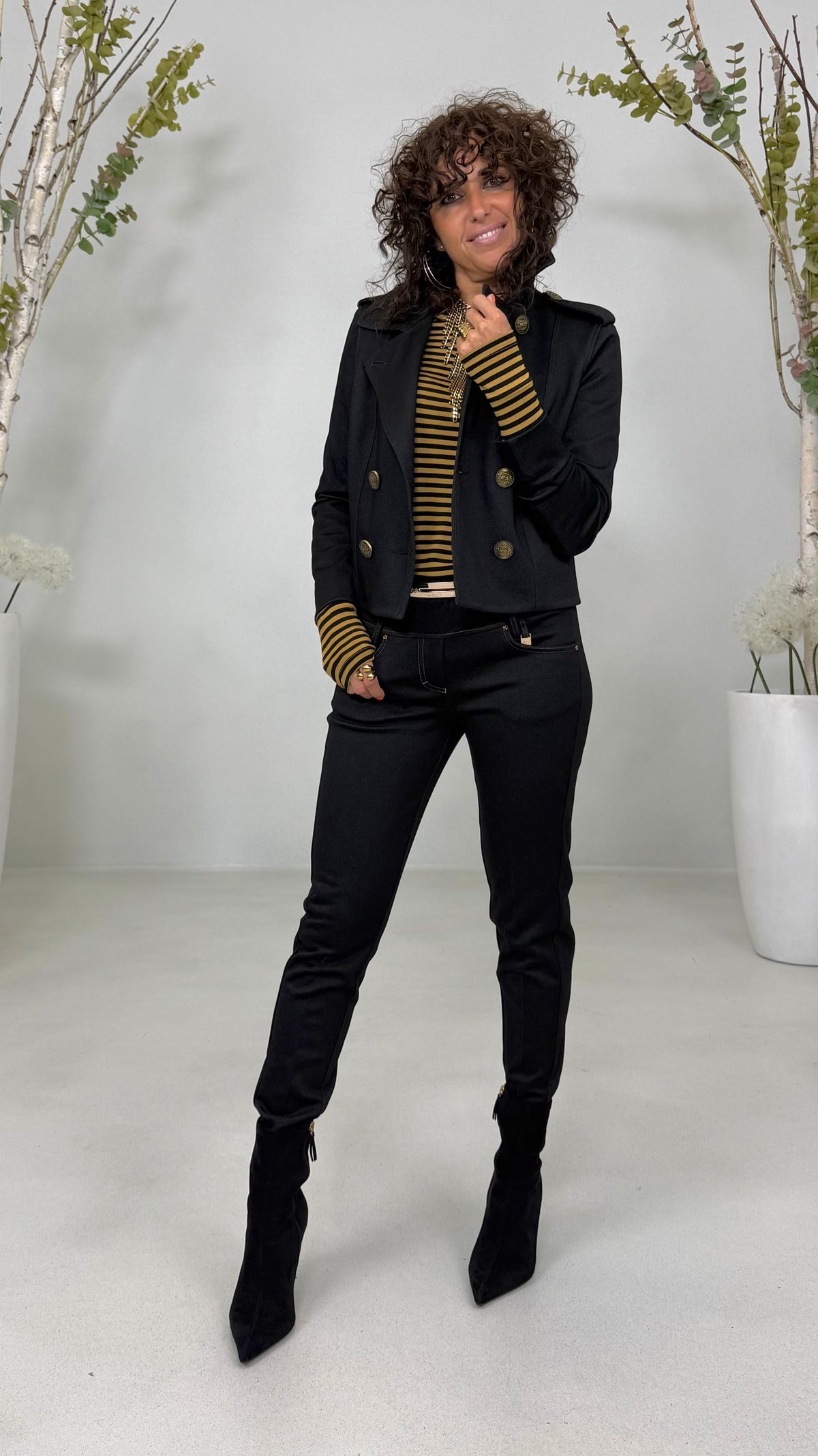 SPENCER ALAMARI IN TWILL PUNTO MAGLIA