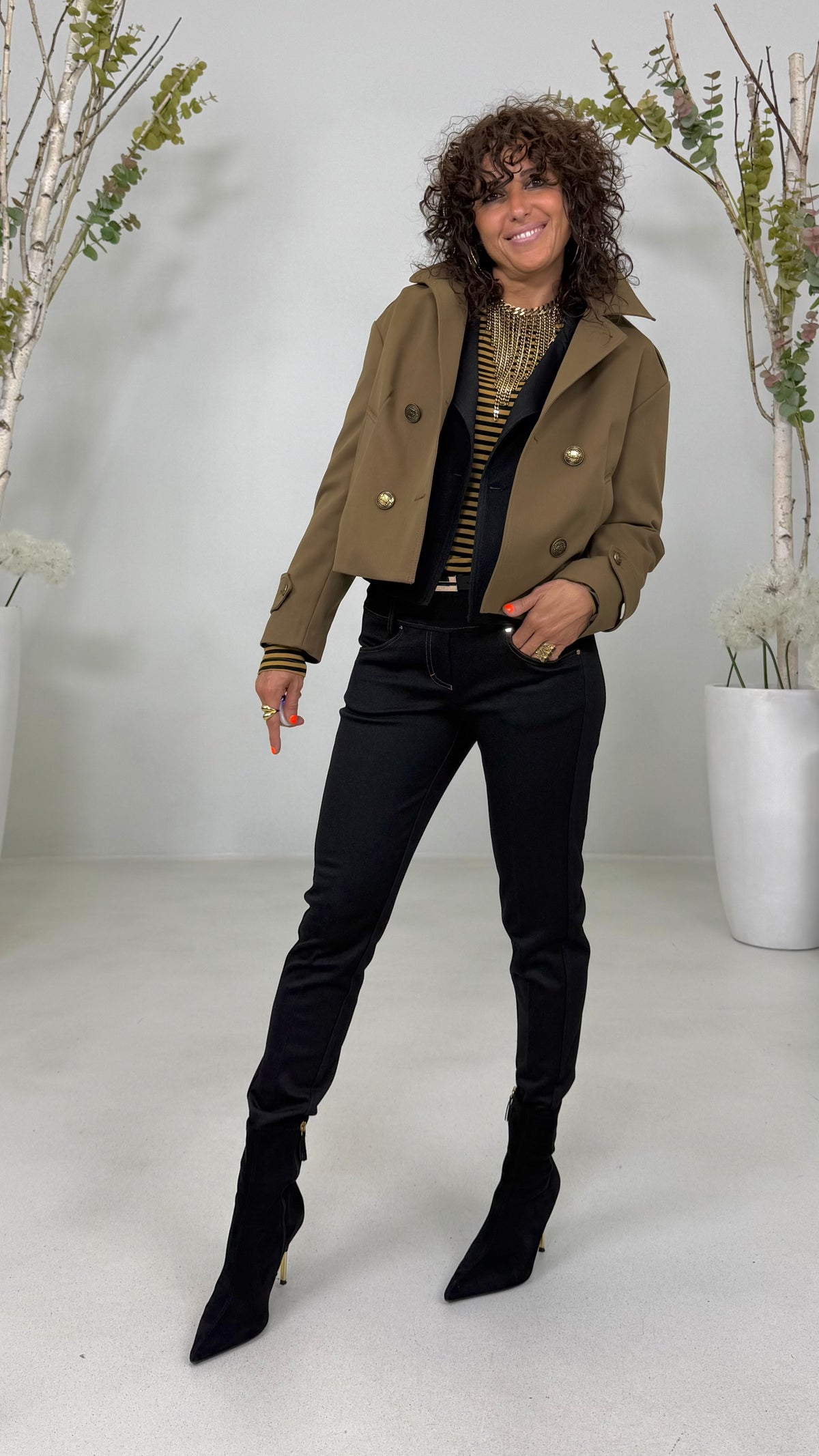 SPENCER ALAMARI IN TWILL PUNTO MAGLIA