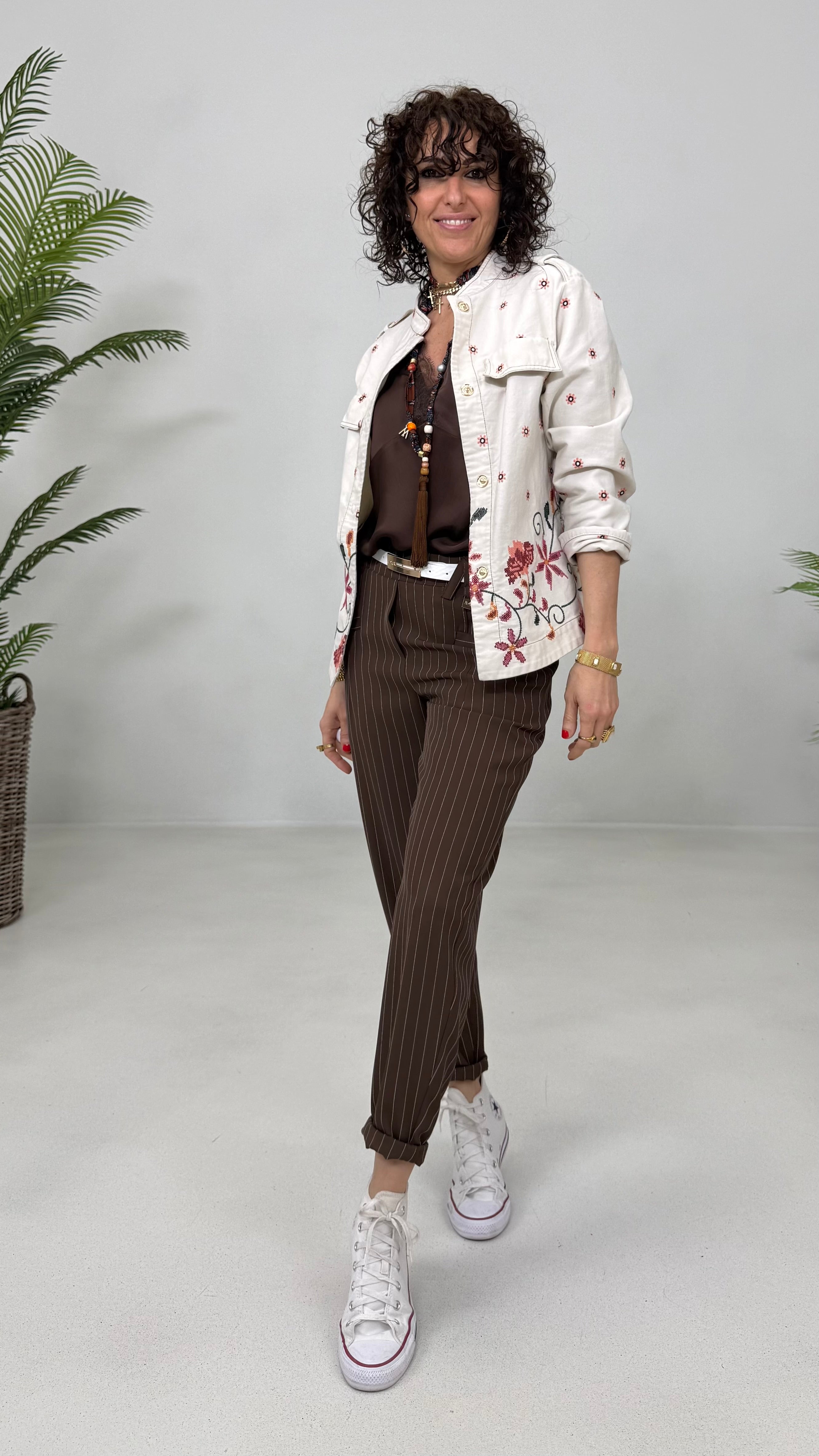 BAGGY IN CADY FLUIDO GESSATO