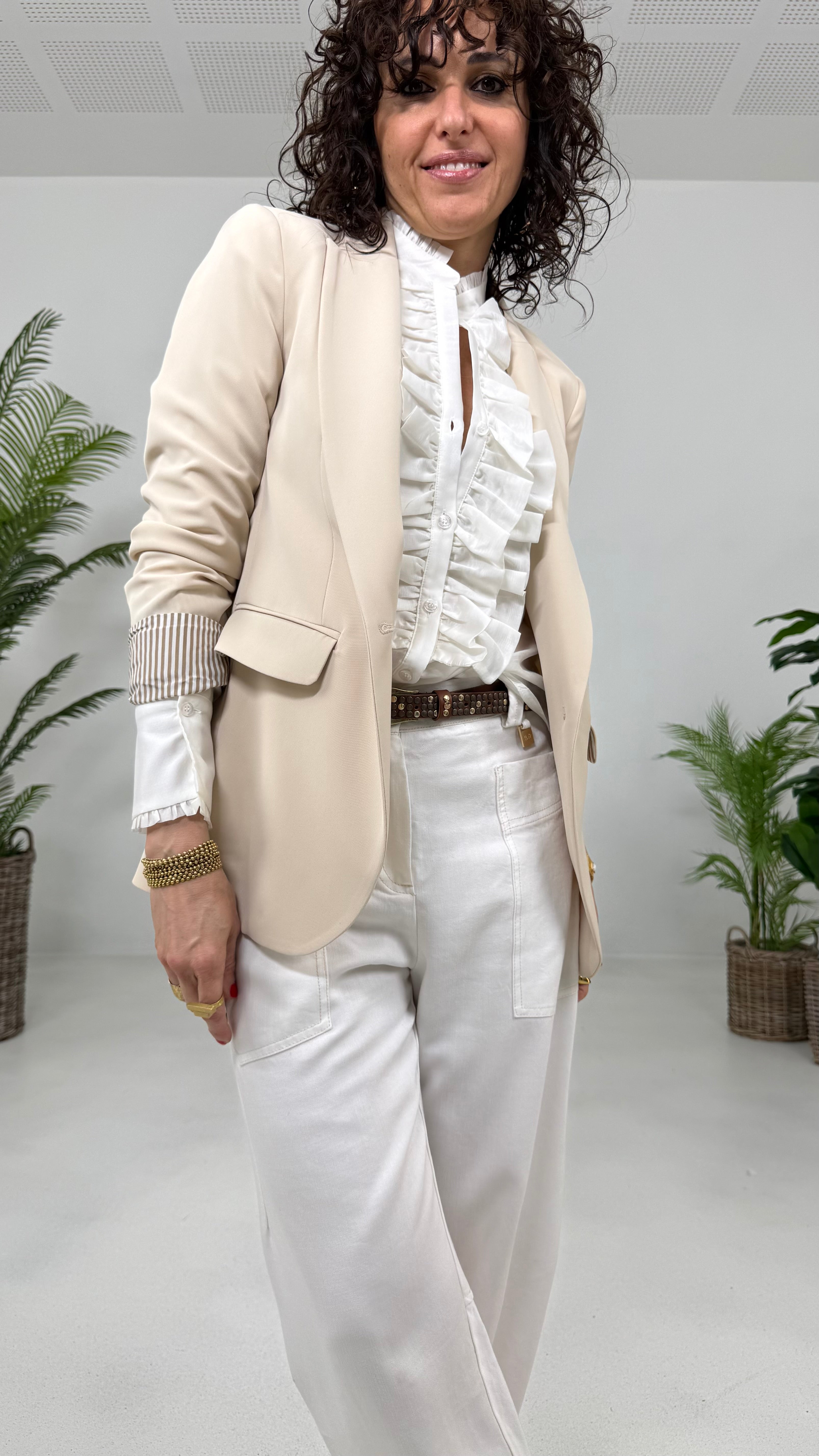 CAMICIA DOPPIA ROUCHES IN VOILE