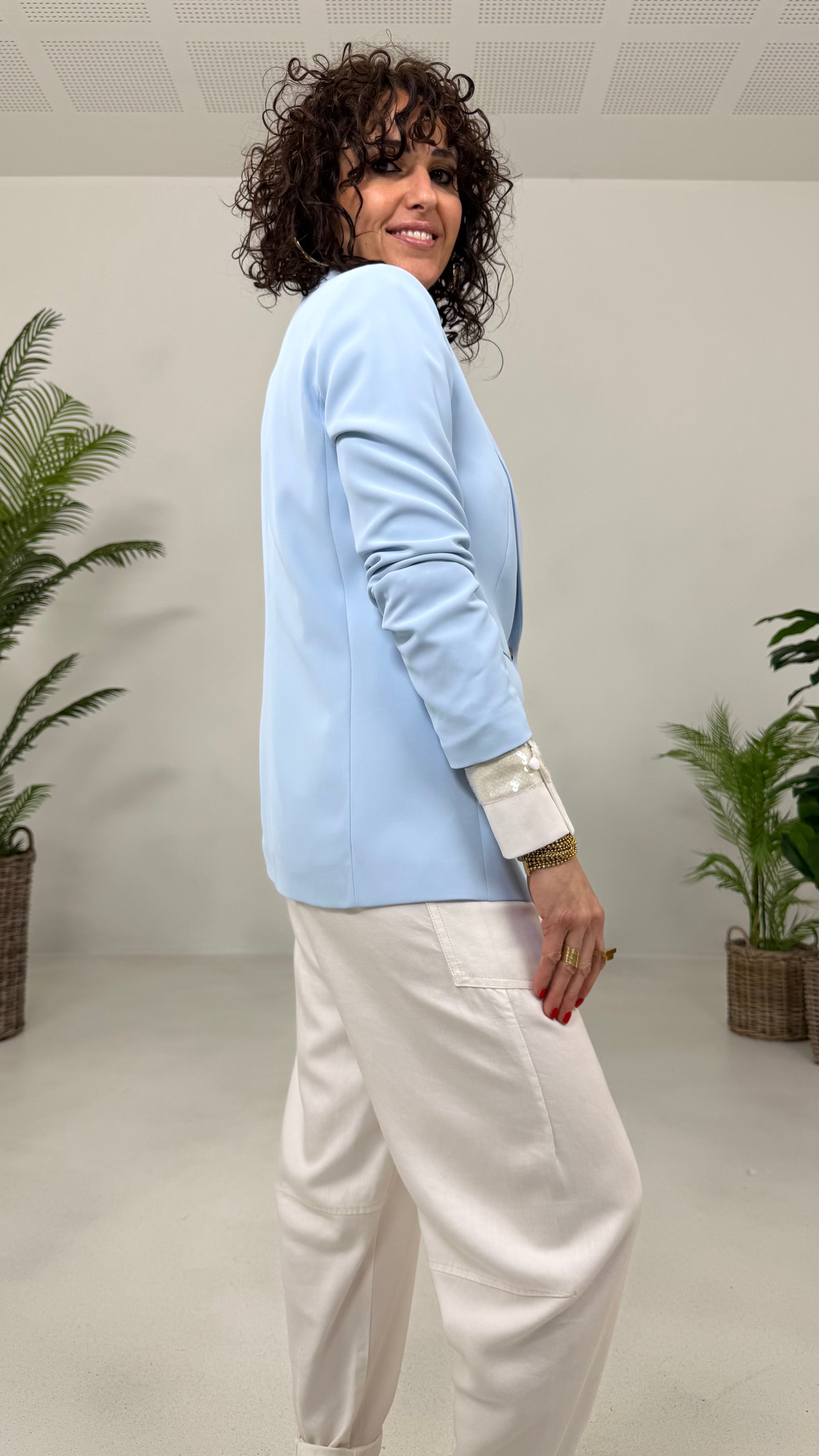 GIACCA BLAZER IN CADY FLUIDO