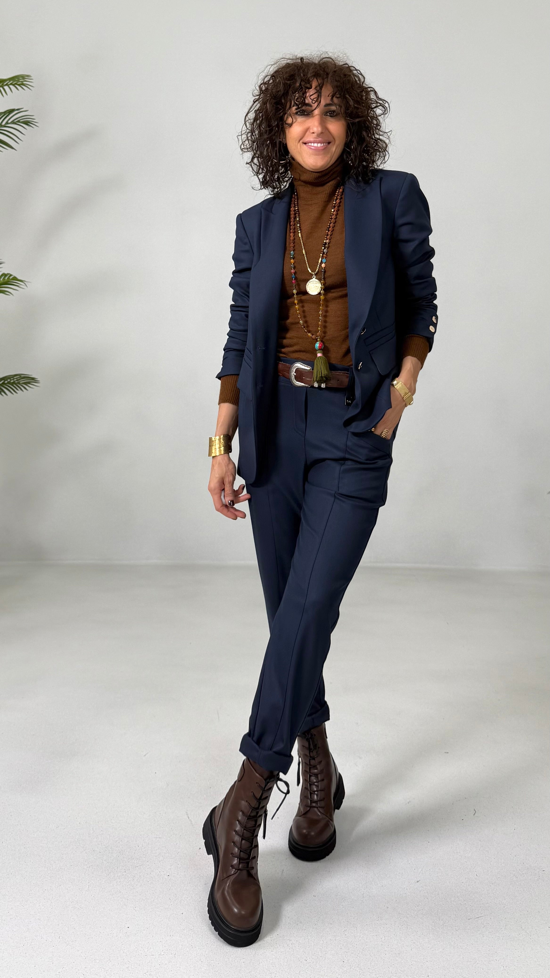 PANTALONE LINEA BASIC IN FLANELLA CARDATA