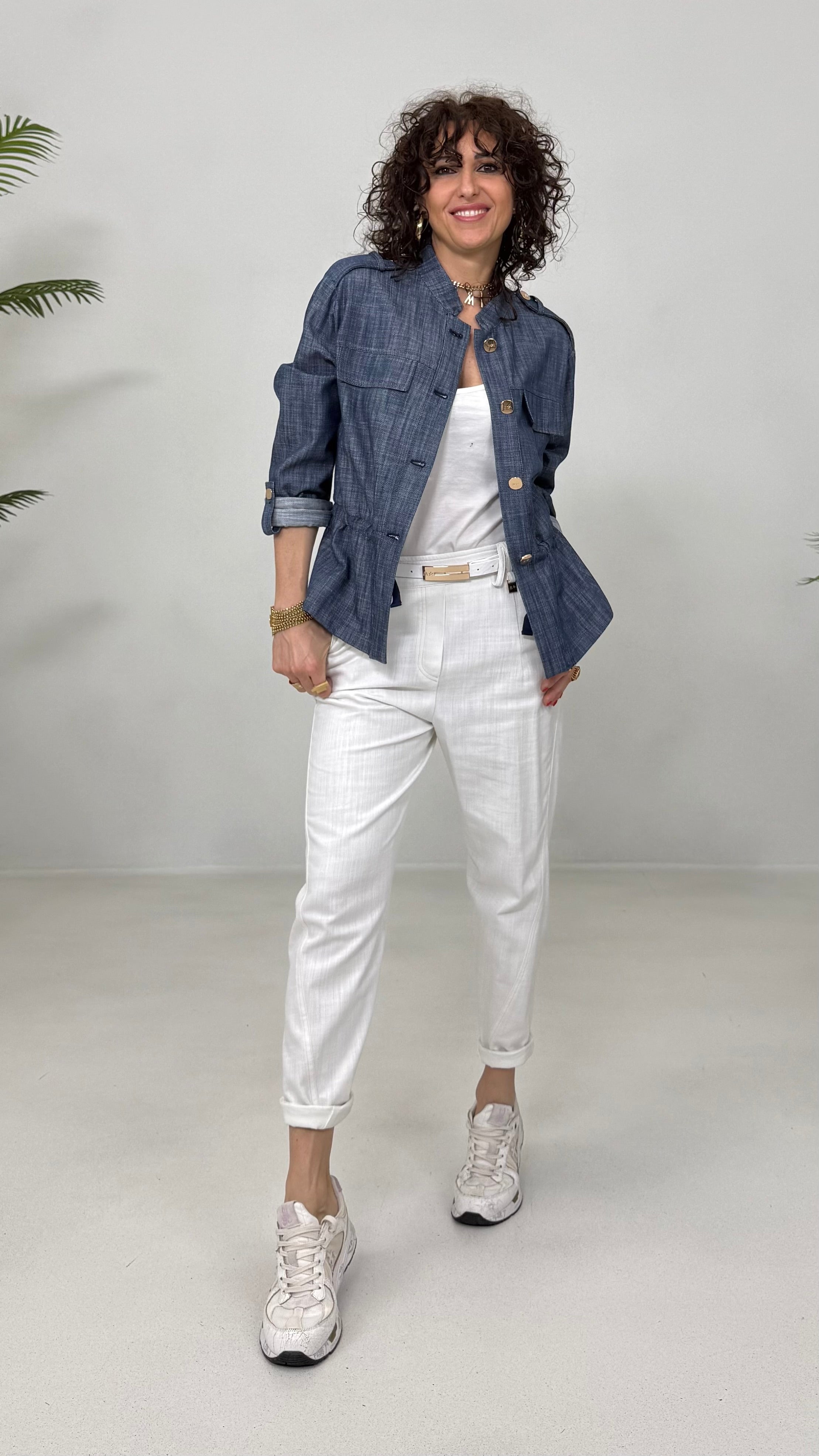 GIACCA CACCIATORA IN COTONE JEANS
