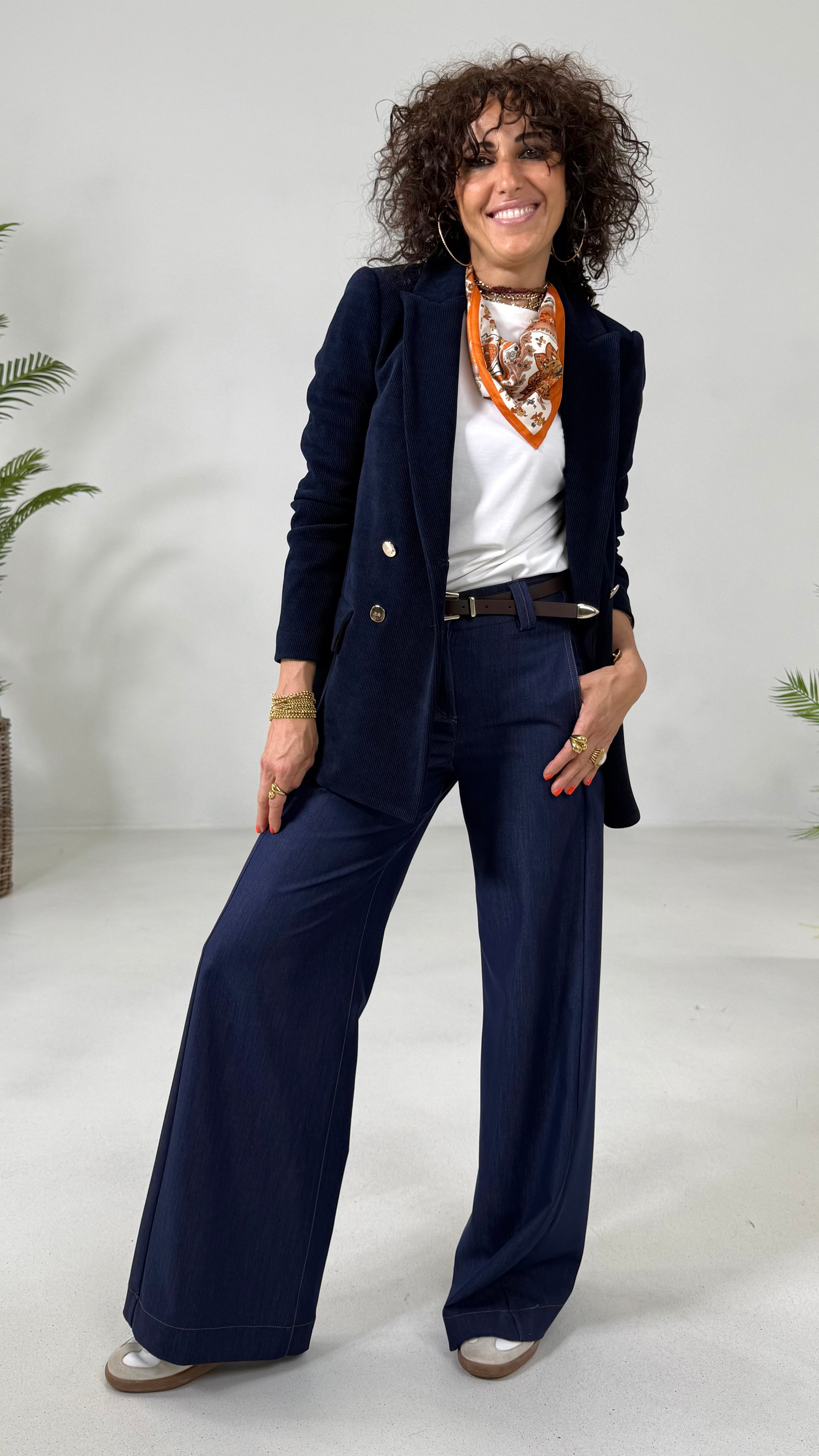 PALAZZO IN JEANS SLEGATO