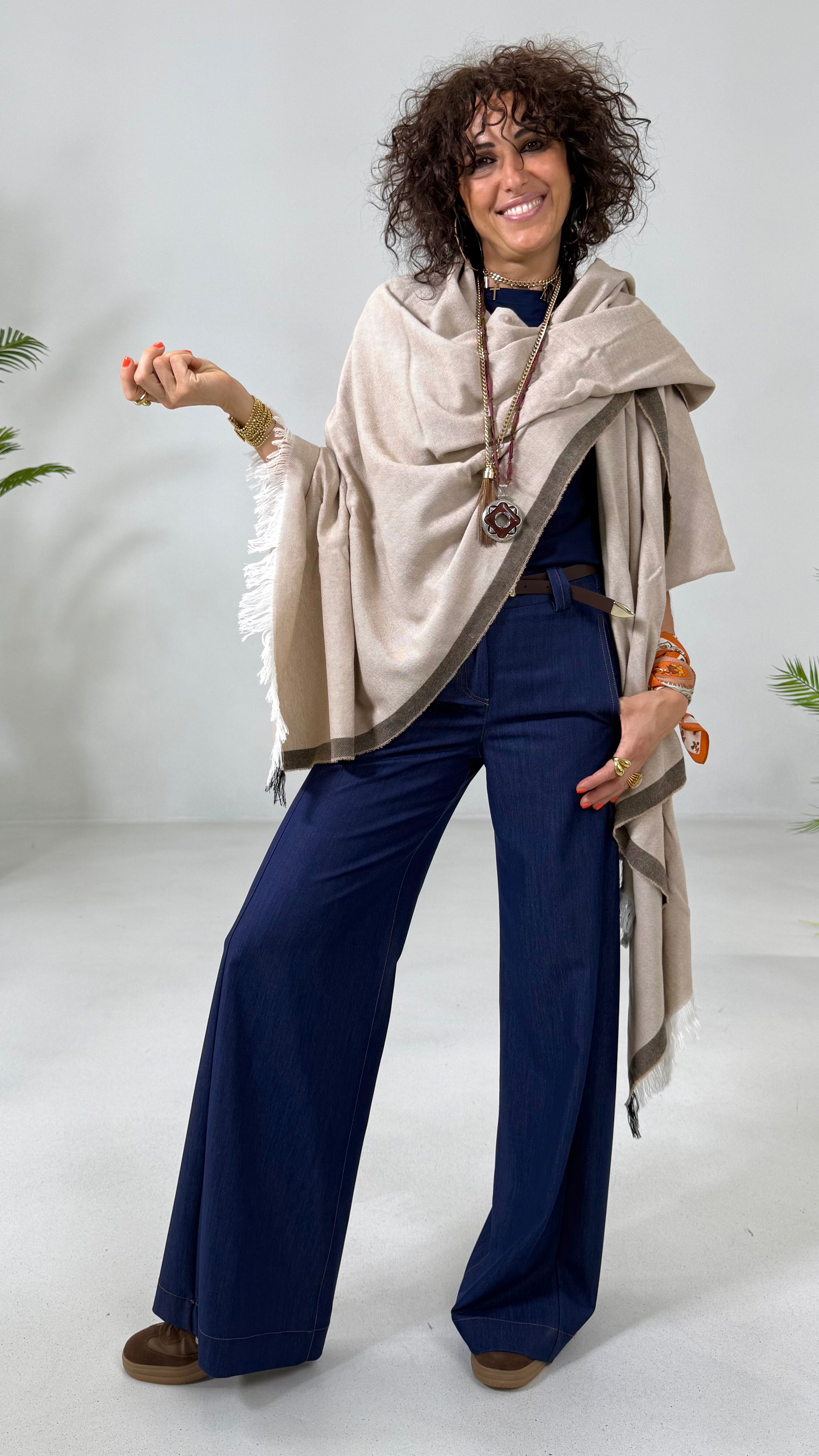 PALAZZO IN JEANS SLEGATO