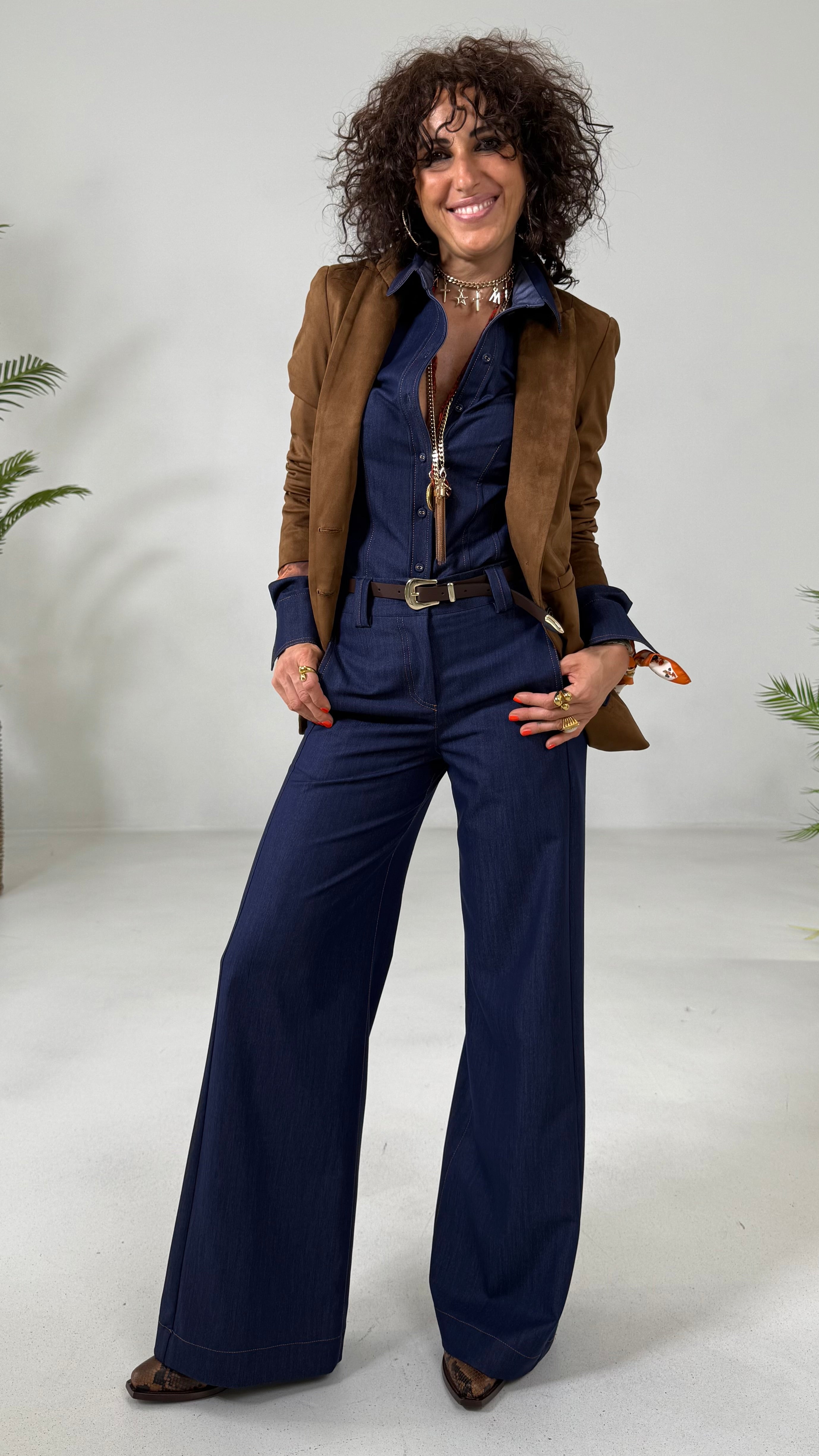 PALAZZO IN JEANS SLEGATO