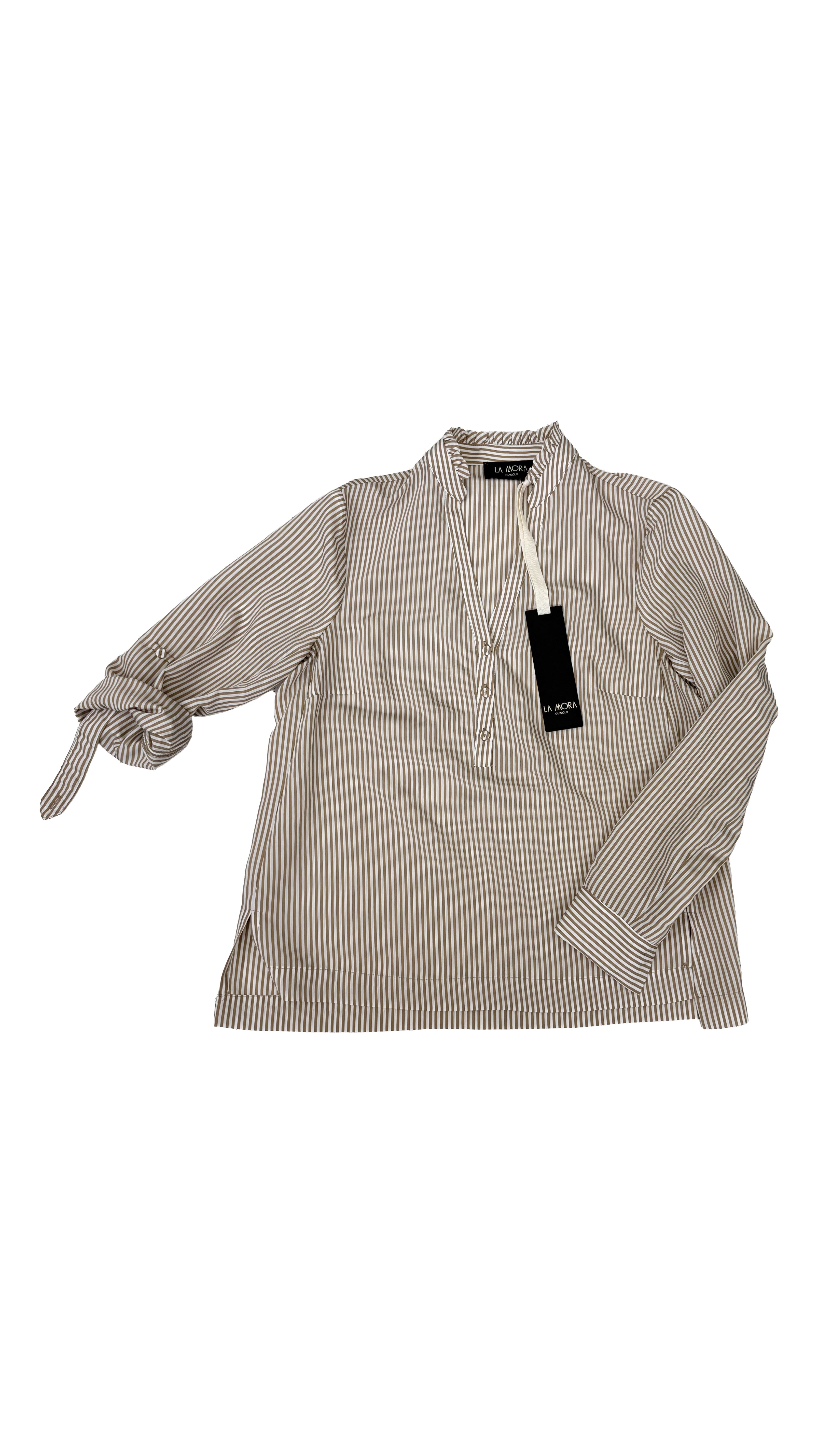 CAMICIA A RIGHE LINEA A TRAPEZIO