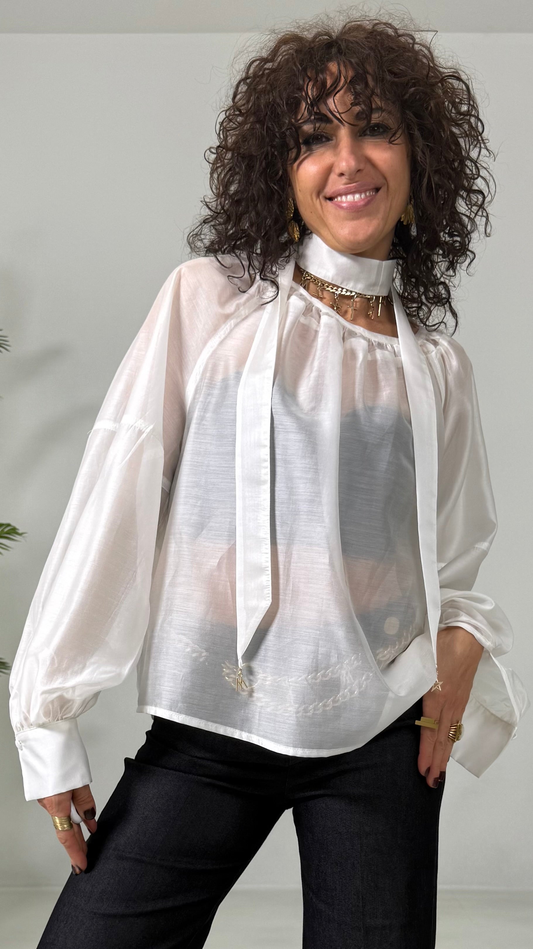CAMICIA CON FUSCIACCA IN ORGANZA