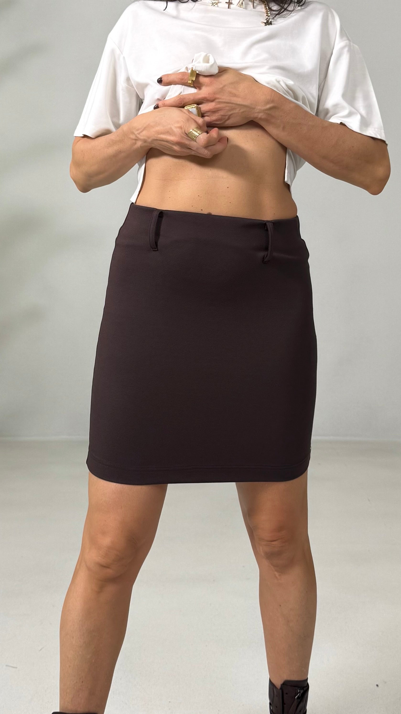 GONNA LUNGA IN PIZZO ELASTICIZZATO CON SOTTOGONNA