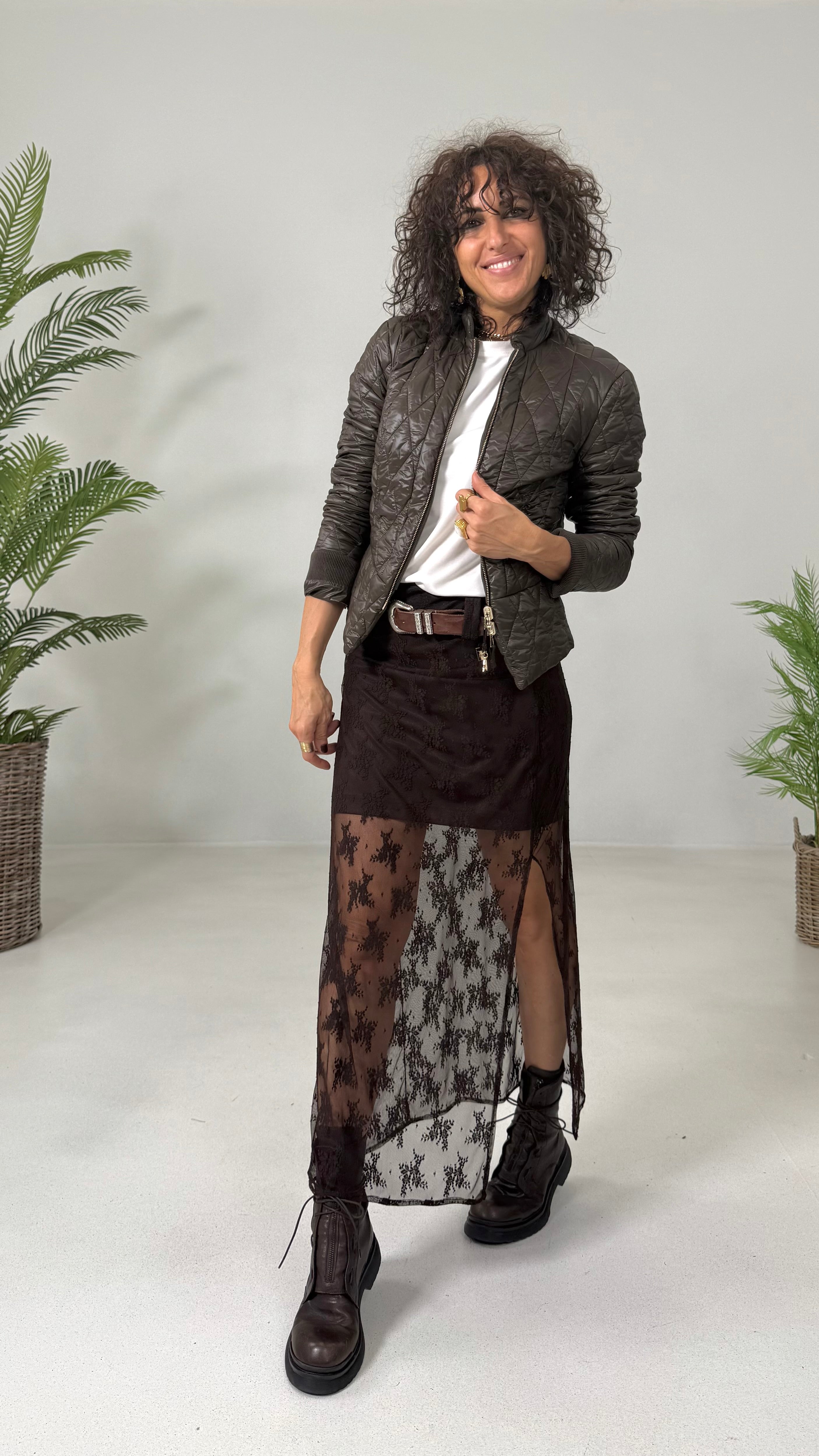 GIACCHINO DOUBLE FACE TRAPUNTATO CON ZIP