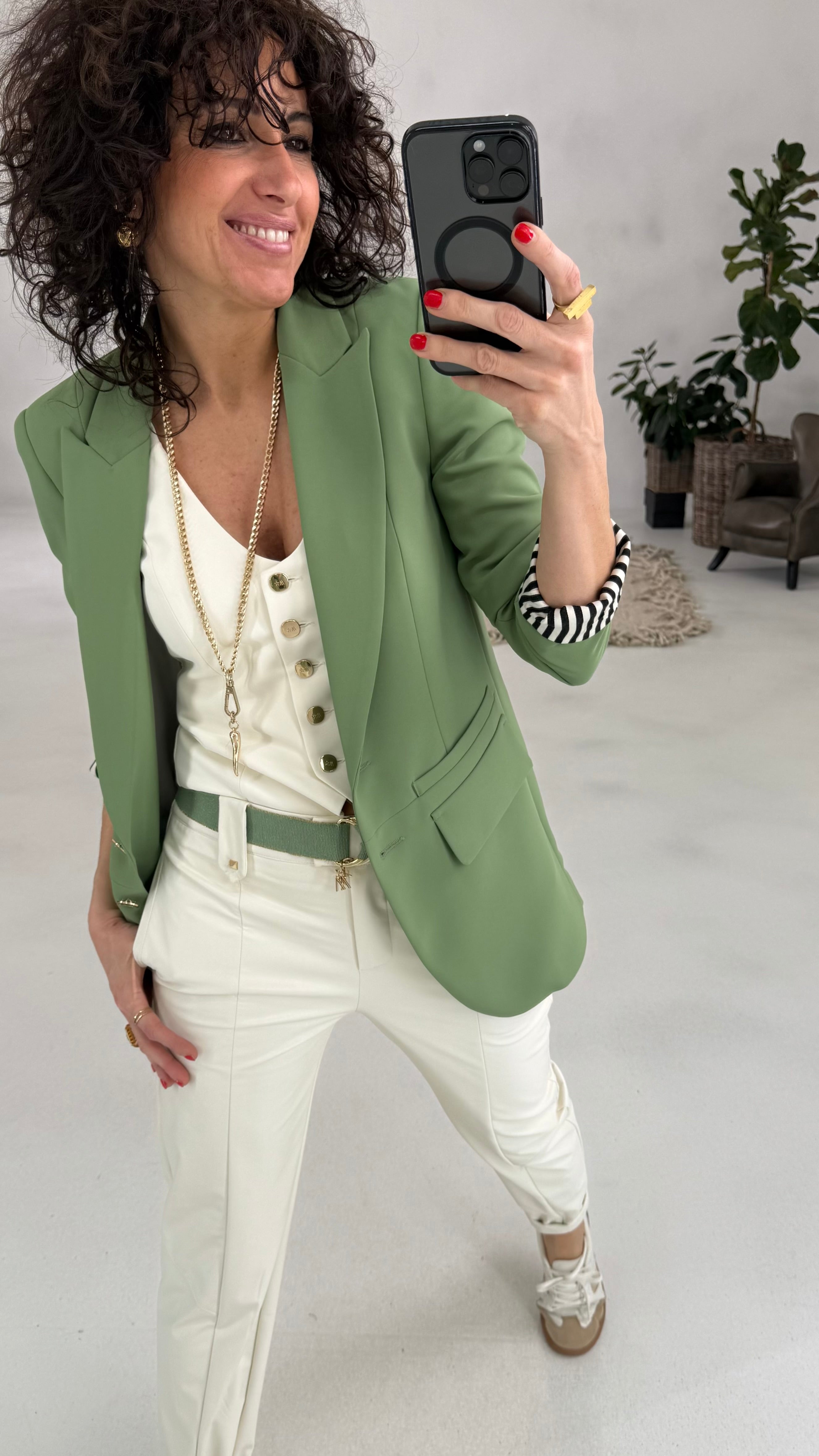 505 P25 AVORIO GILET CON SCOLLO AMERICANA IN CADY