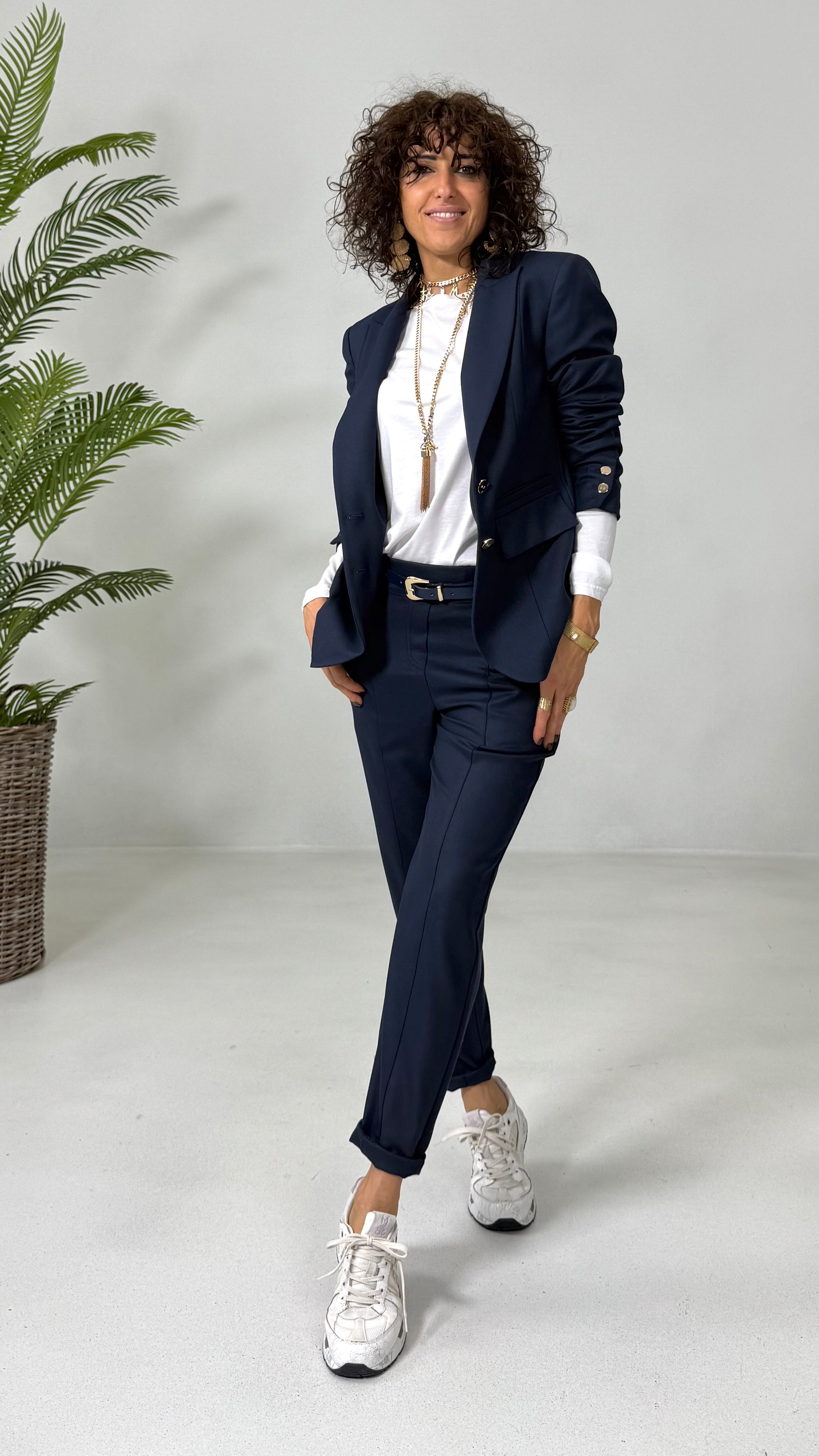 PANTALONE LINEA BASIC IN FLANELLA CARDATA