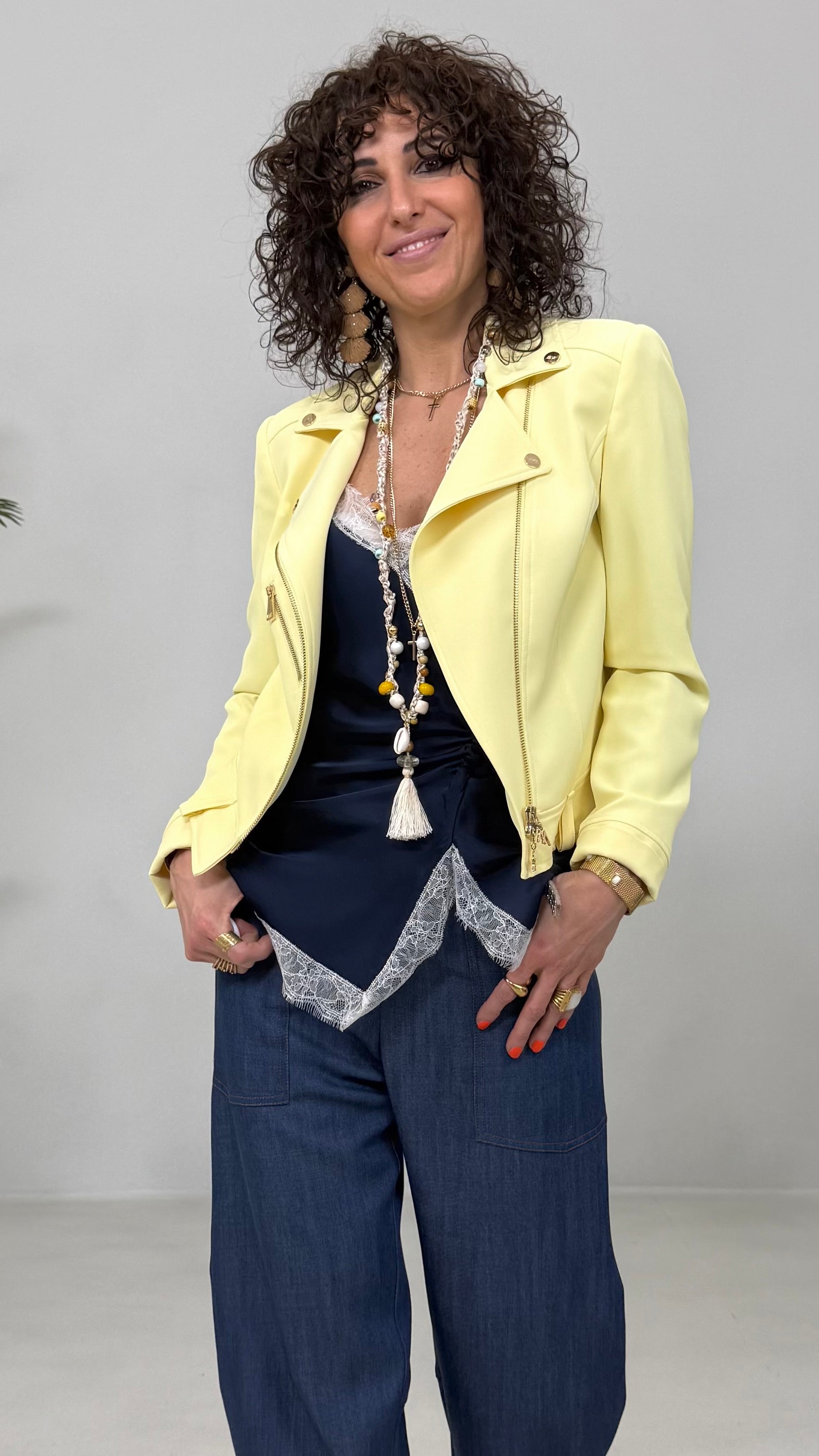 TOP LINGERIE IN RASO DI VISCOSA CON PIZZO