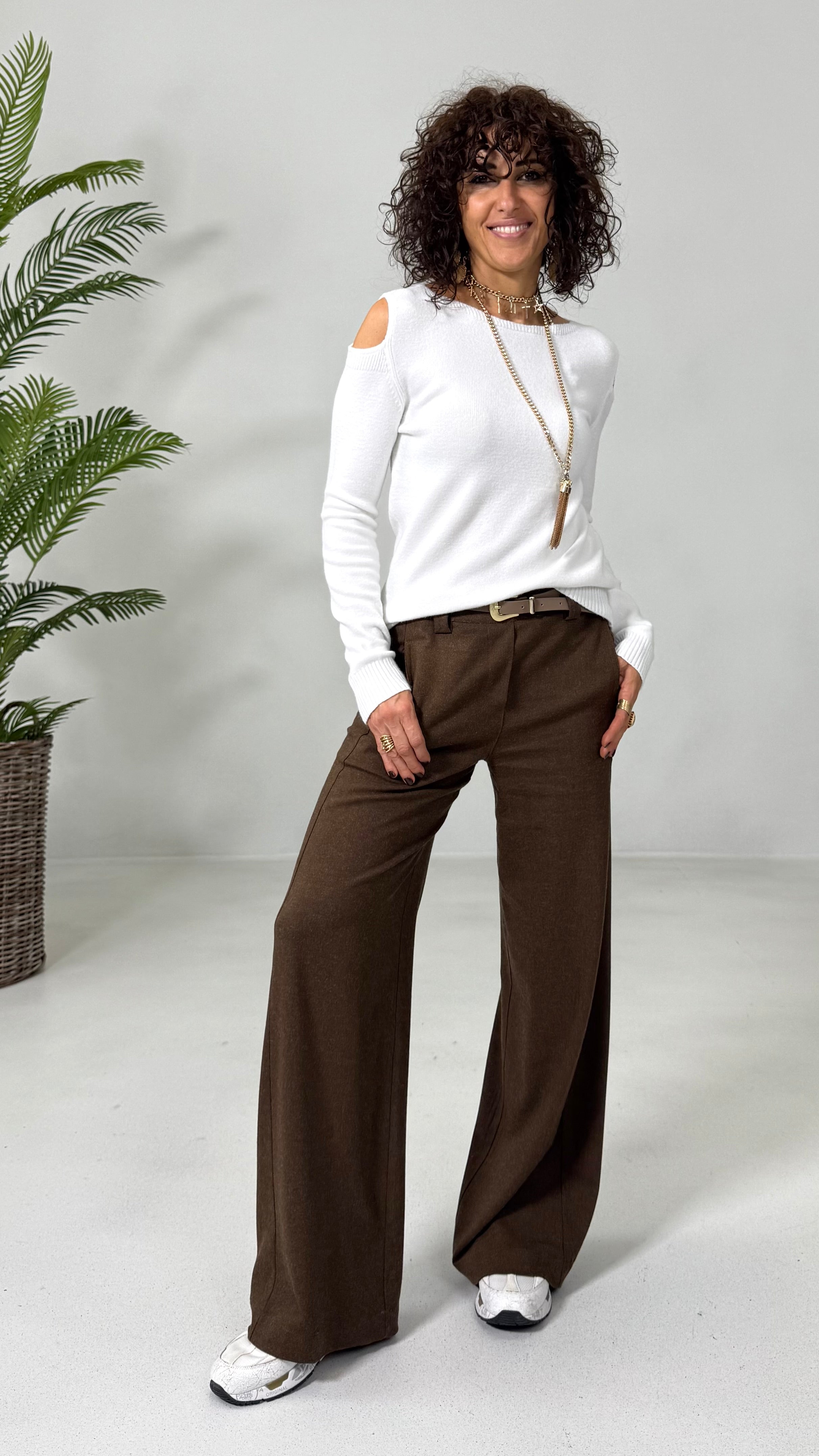 PALAZZO IN FLANELLA SUPER ELASTICA