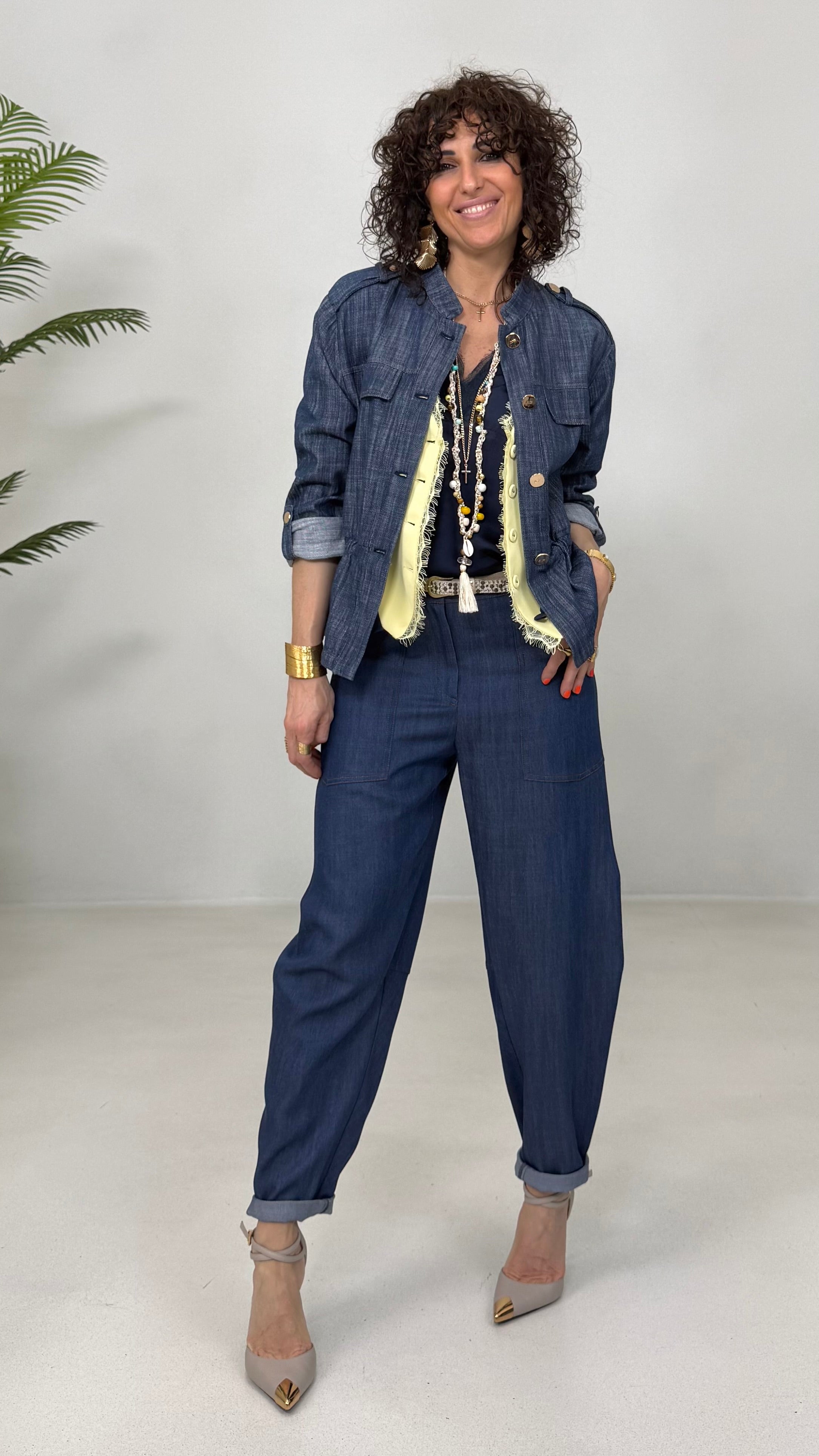GIACCA CACCIATORA IN COTONE JEANS