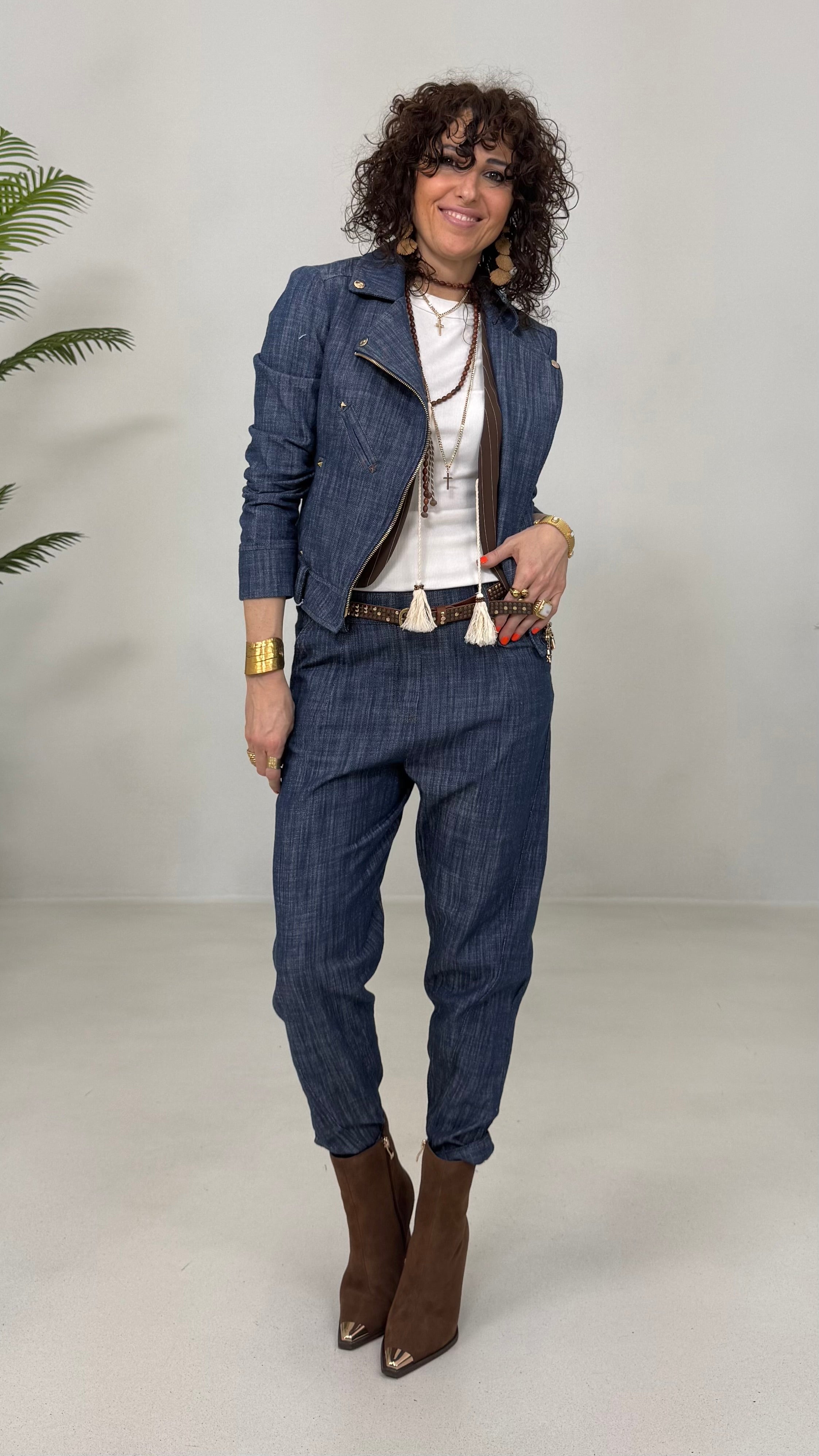 CHIODO IN COTONE JEANS