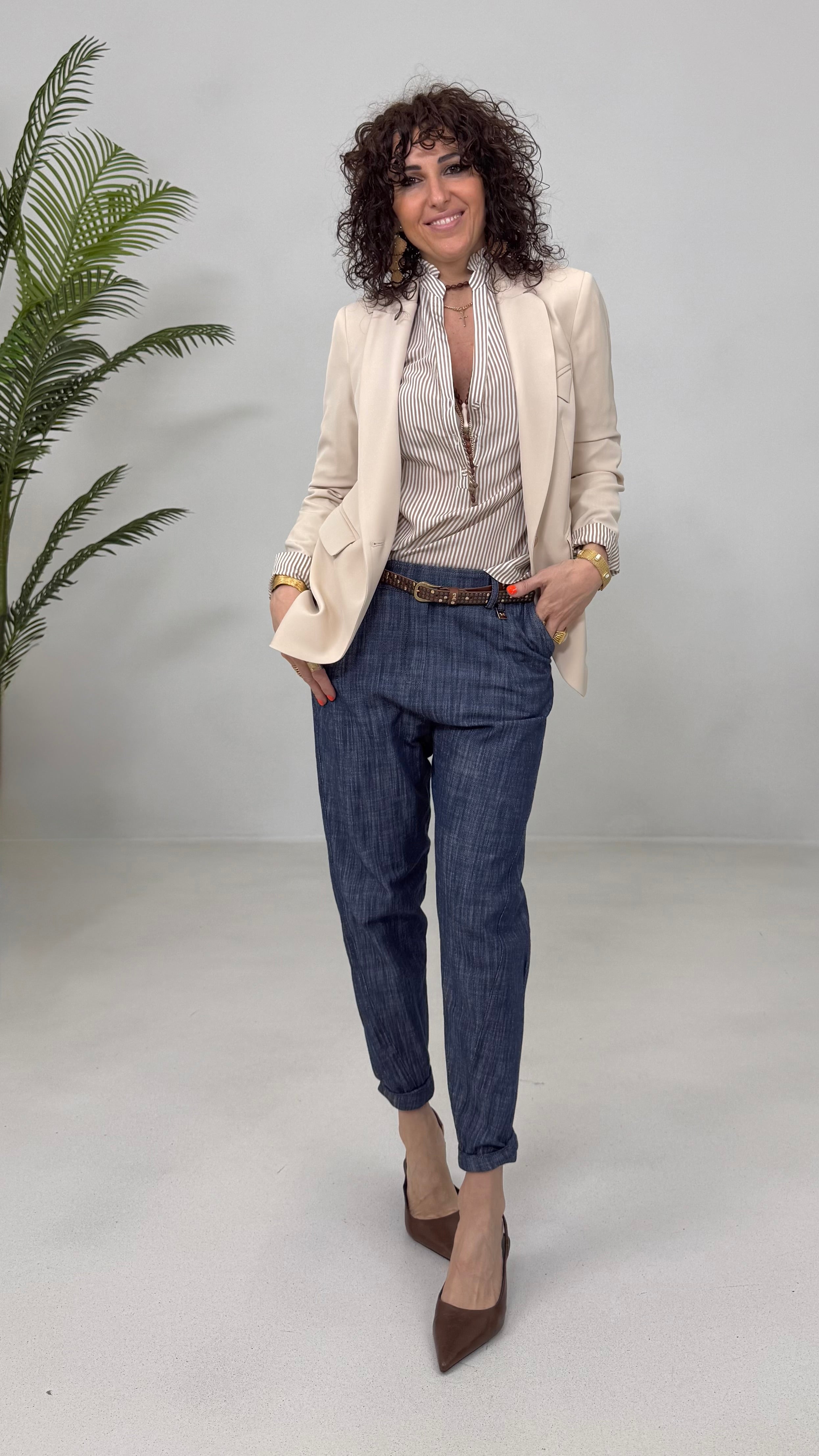 GIACCA BLAZER IN CADY FLUIDO